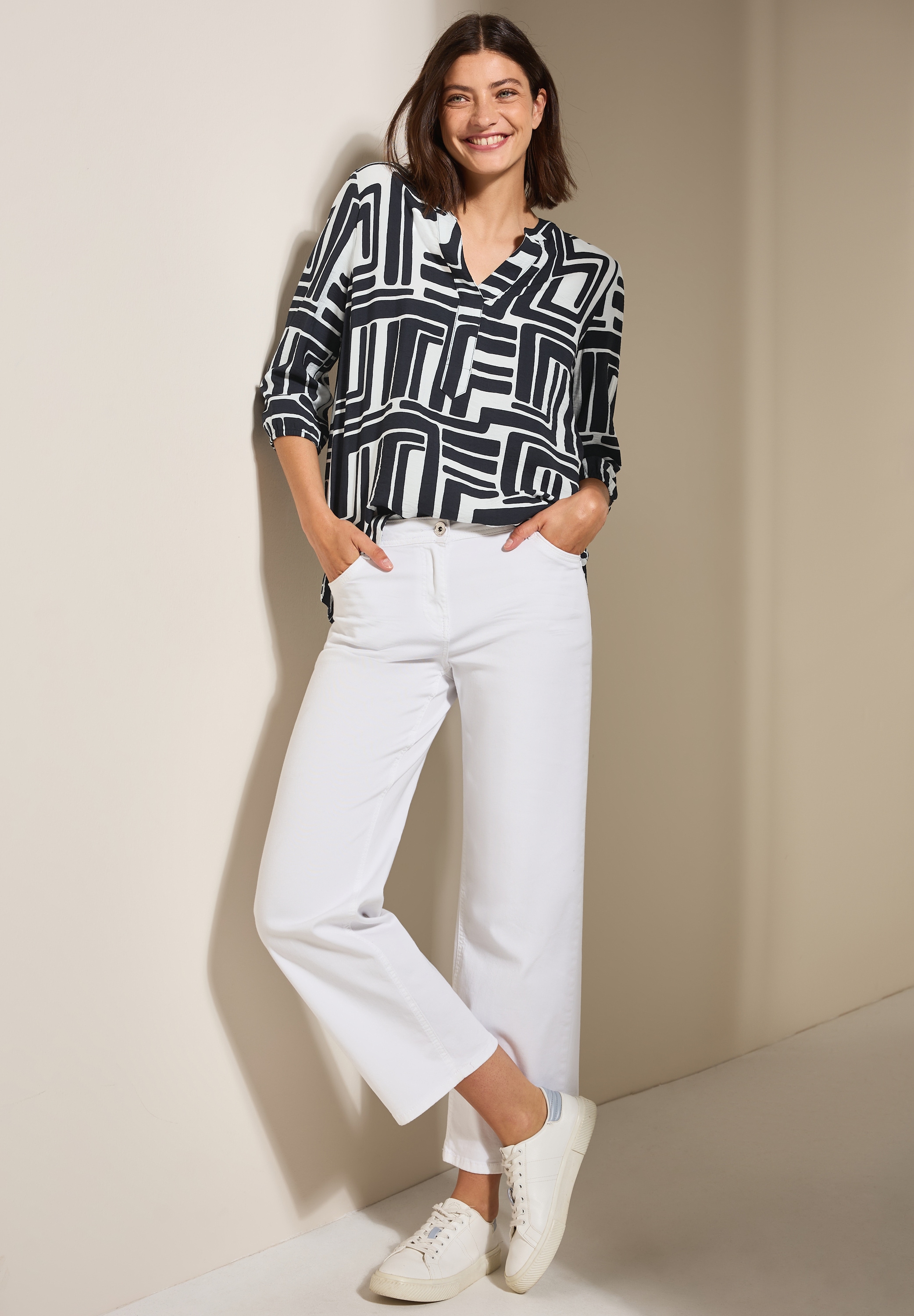 Cecil Druckbluse, mit grafischem Muster