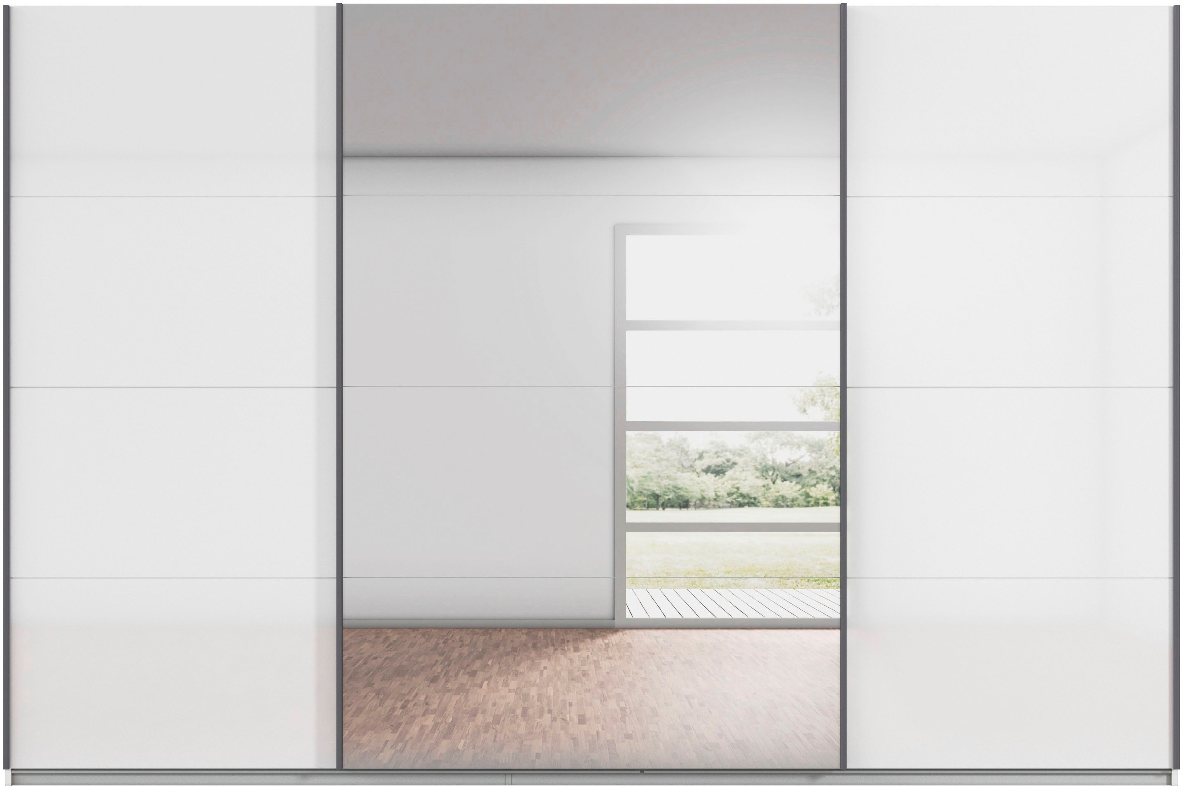rauch Schwebetürenschrank »Kleiderschrank Schrank OTTO´S CHOICE Garderobe AGORDO«, (in zwei Griff-Farben), Top Innenausstattung, in 4 Breiten und 2 Höhen MADE IN GERMANY