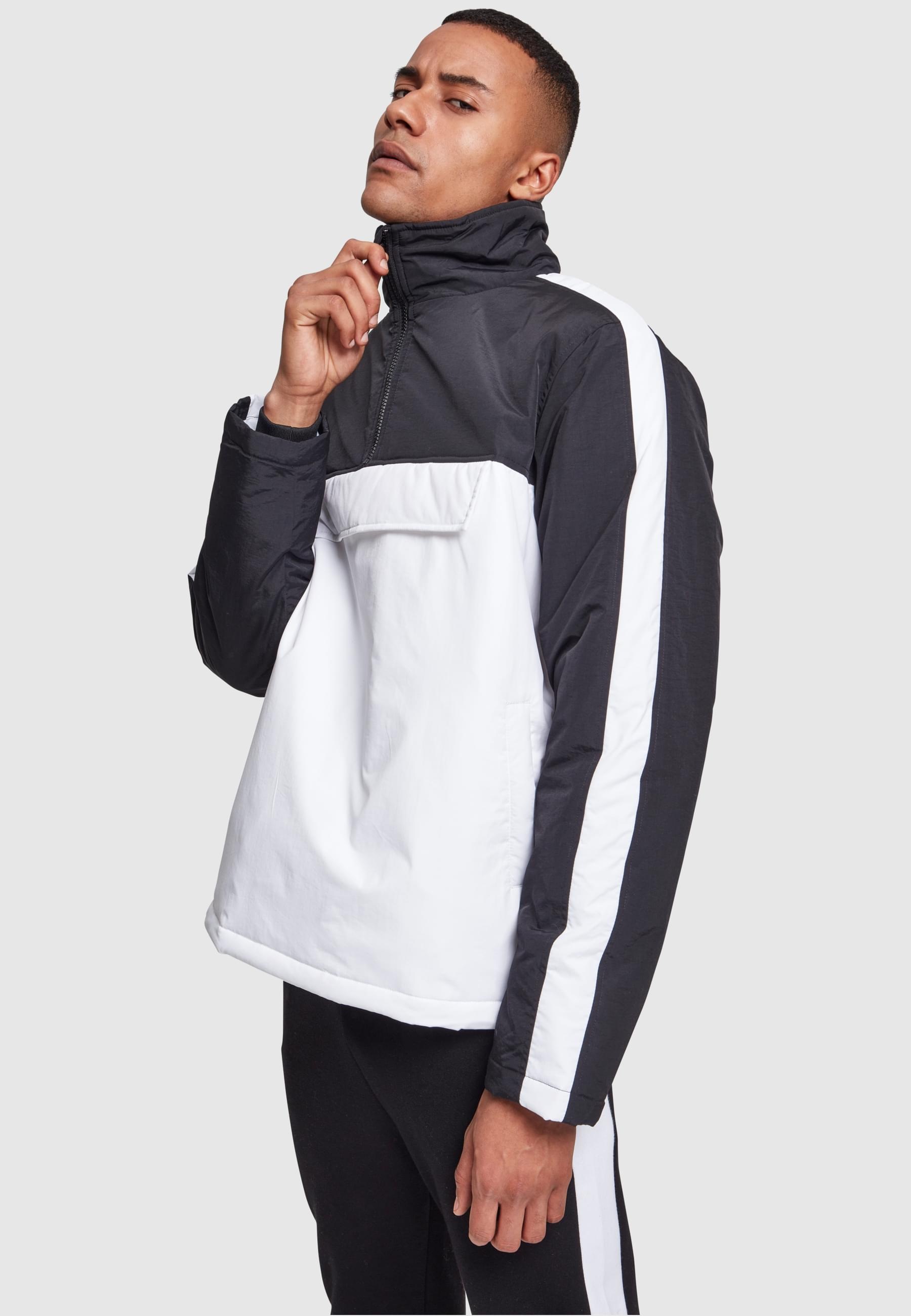 URBAN CLASSICS Allwetterjacke »Urban Classics Herren 2-Tone Padded Pull Over Jacket«, (1 St.), ohne Kapuze