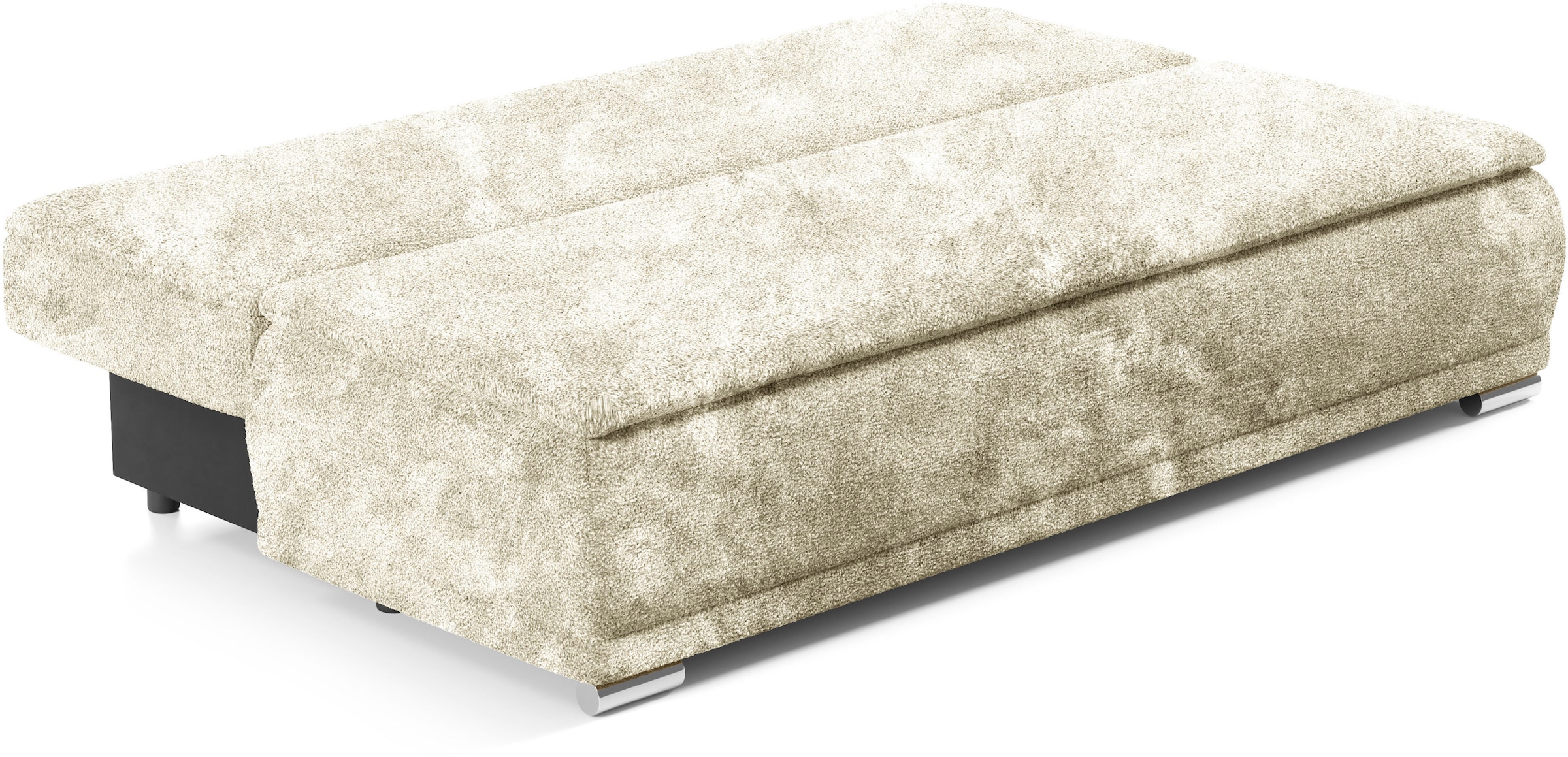 WERK2 Schlafsofa »Biggi, komfortabel & elegant, Schlaffunktion, Bettkasten, Breite 260cm«, inkl. losen Kissen, Bouclé APHRODITE, Natur