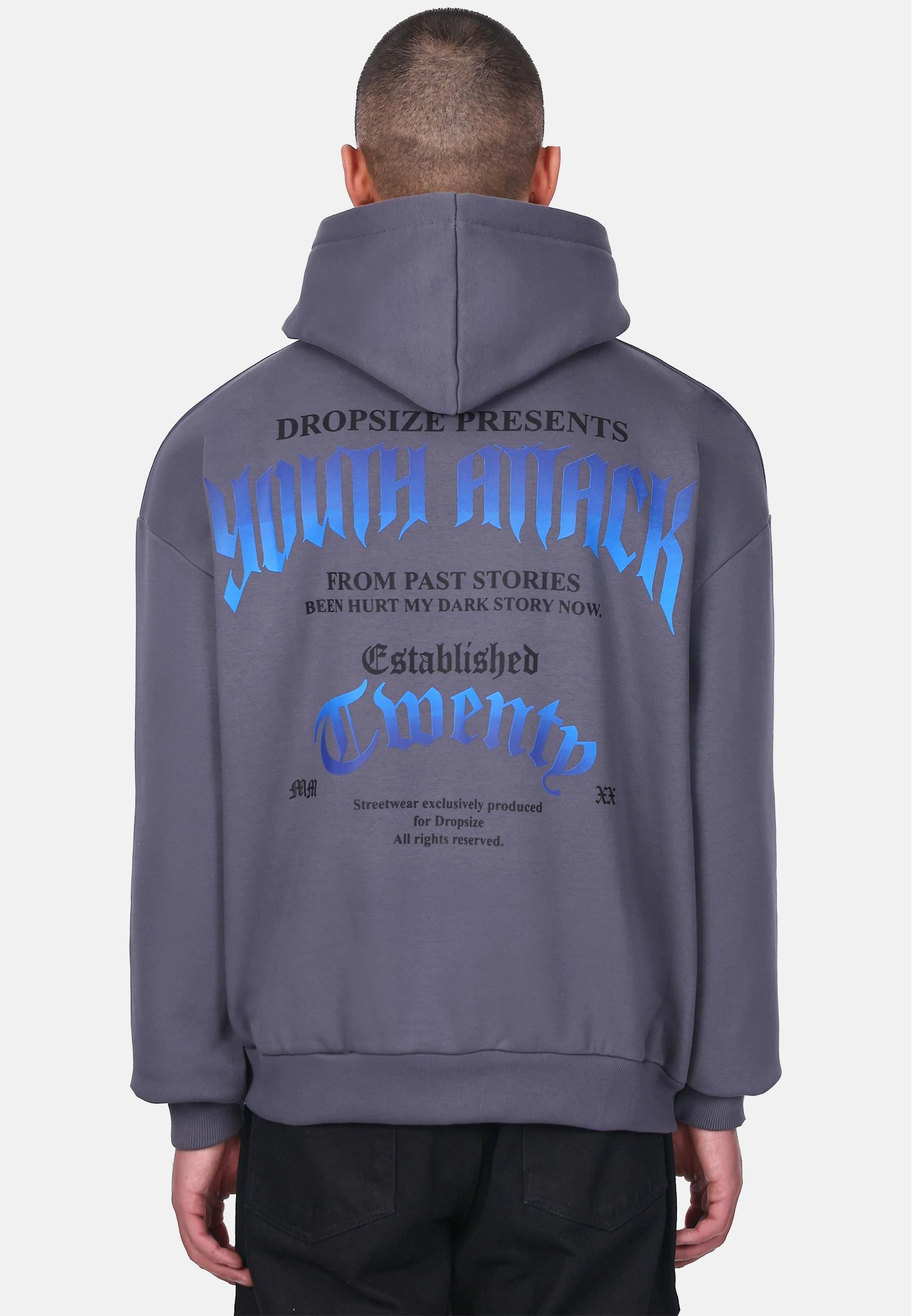 Dropsize Kapuzensweatshirt »Dropsize HEAVY OVERSIZE YOUTH ATTACK HOODIE«, (1 tlg.)