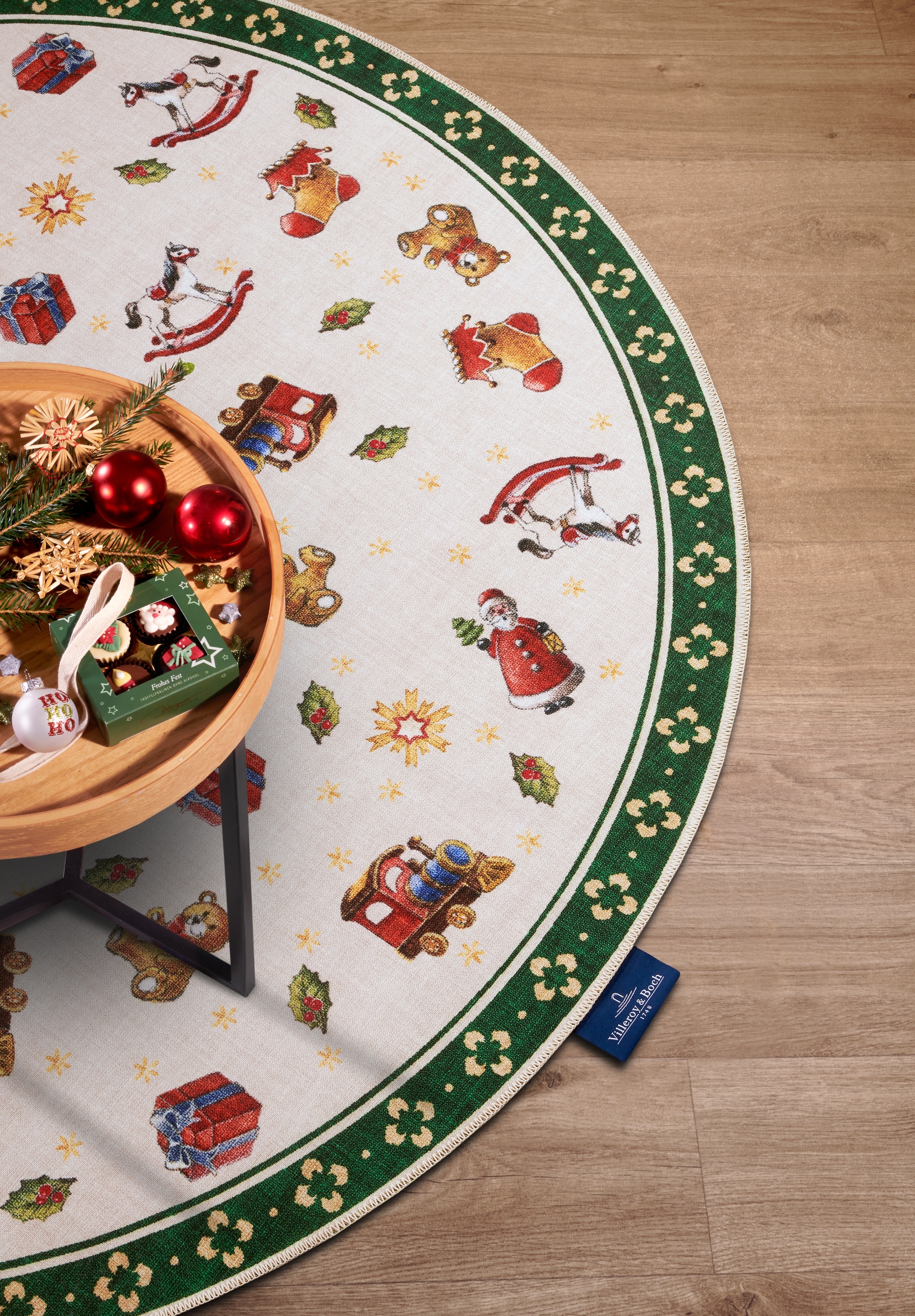 Villeroy & Boch Teppich »Nostalgic Toy's Delight, eckig, rund und Läufer«, rechteckig, 3 mm Höhe, Weihnachten, Wohnzimmer, Flur, Geschenk, Toys Delight, Dekoration