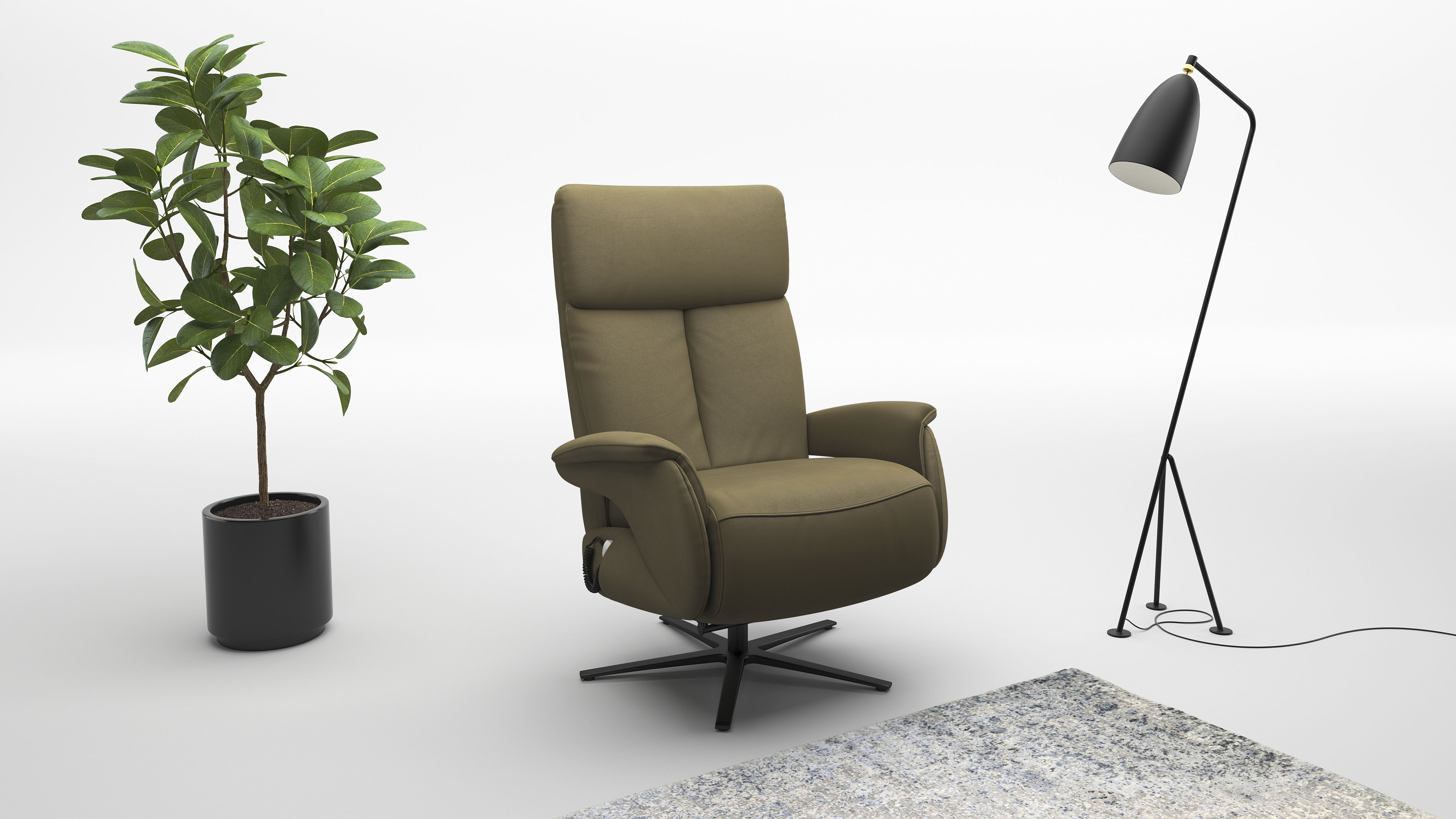 sit&more TV-Sessel "Triple Seven Xtra large, bis 200kg belastbar, mit Herz-Waage Funktion" inkl. Kopfteil- & Drehfunktion, wahlweise mit Akku und Aufstehhilfe
