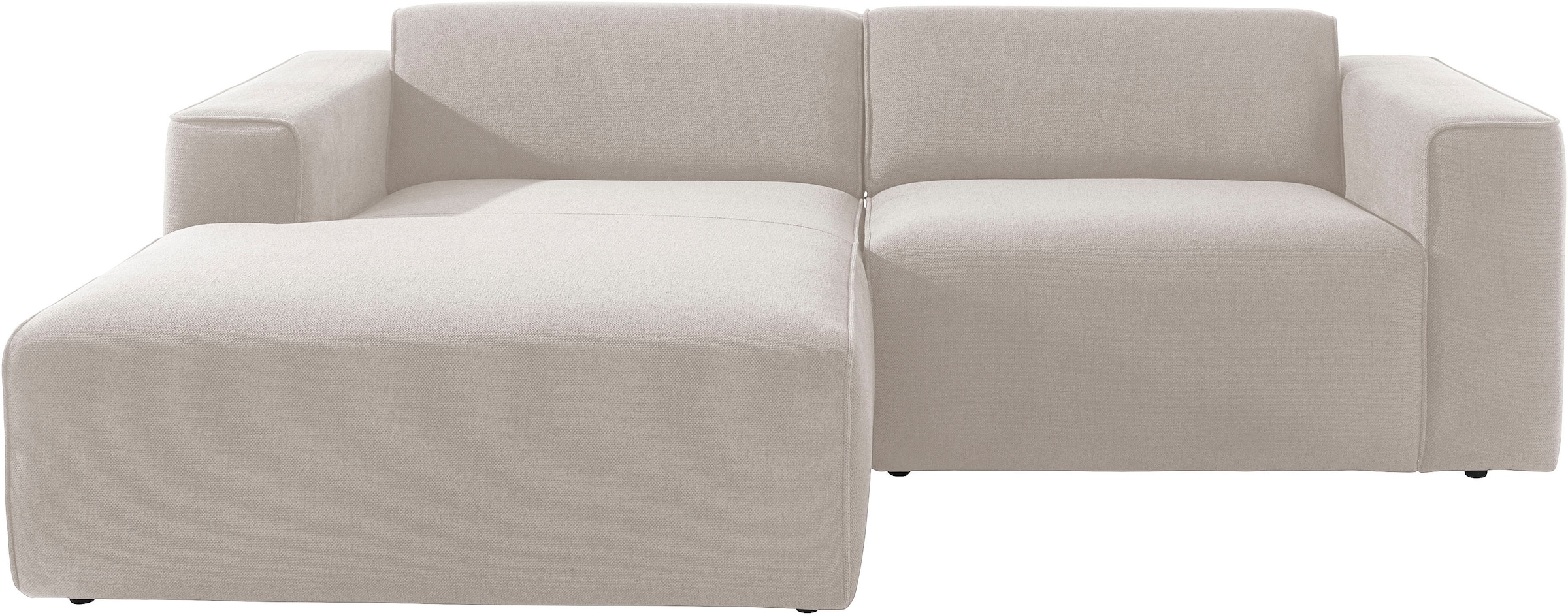 andas Ecksofa »Noord«, mit Kedernaht, Breite 234 cm, Cord, Struktur, Webstoff