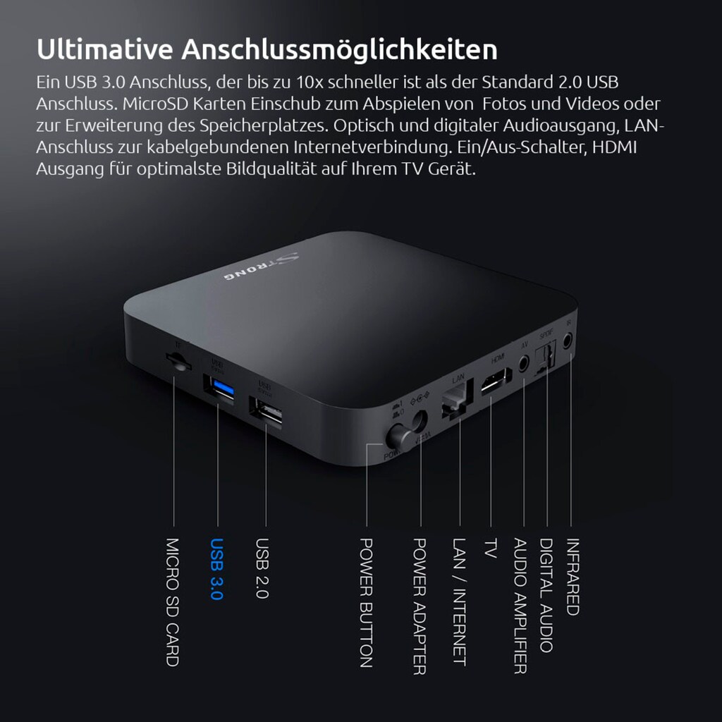 Strong Streaming-Box »LEAP-S1 Android TV«, (1 St.)