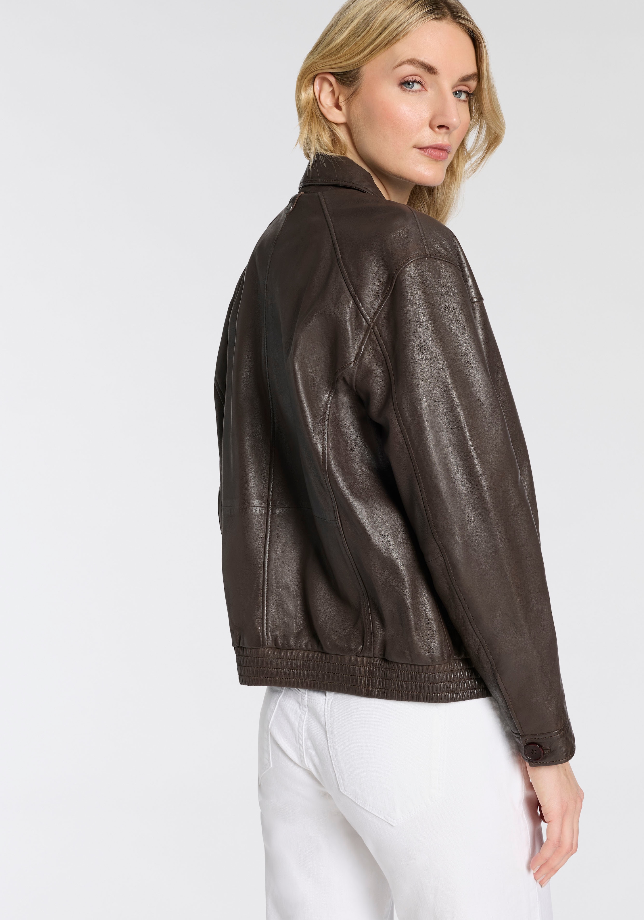 Mauritius Lederjacke »MWTylli OS OT« mit Elastikbund