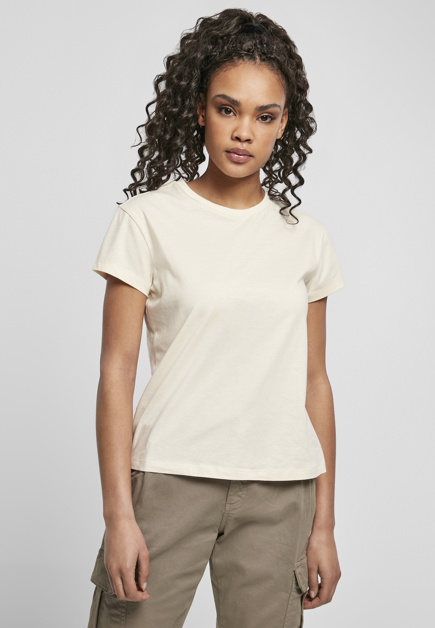 URBAN CLASSICS T-Shirt »Damen Ladies Basic Box Tee«, (1 tlg.) für bestellen  | BAUR