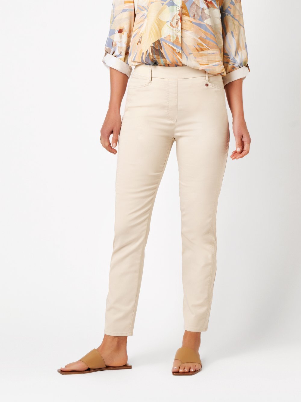 Relaxed Stretch-Hose "Alice Slim 7/8" mit sportivem Gummibund