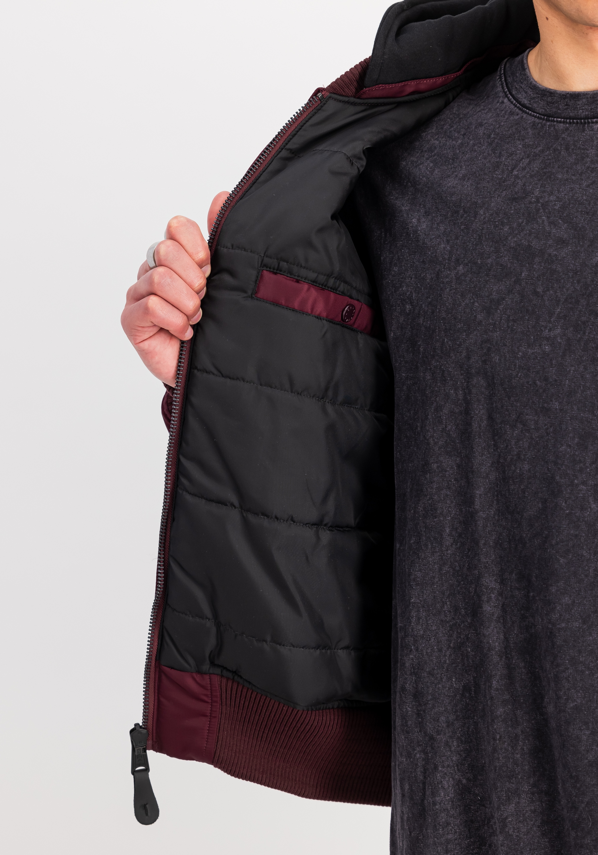 Alpha Industries Bomberjacke »Alpha Industries Men - Bomber Jackets MA-1 Zip Hood Backprint«