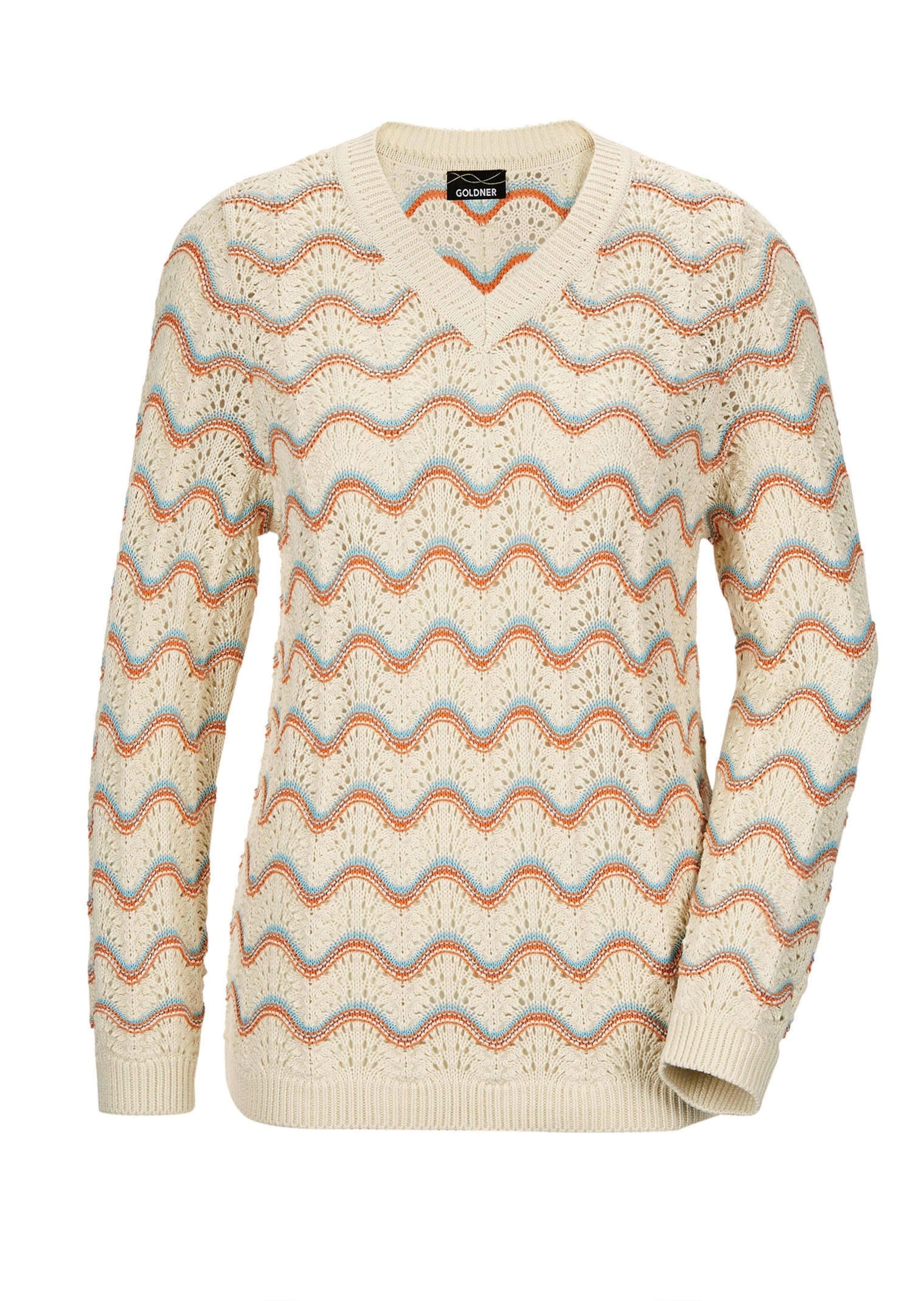 GOLDNER Rundhalspullover "Eleganter Ajour-Pullover" Ajourstruktur günstig online kaufen