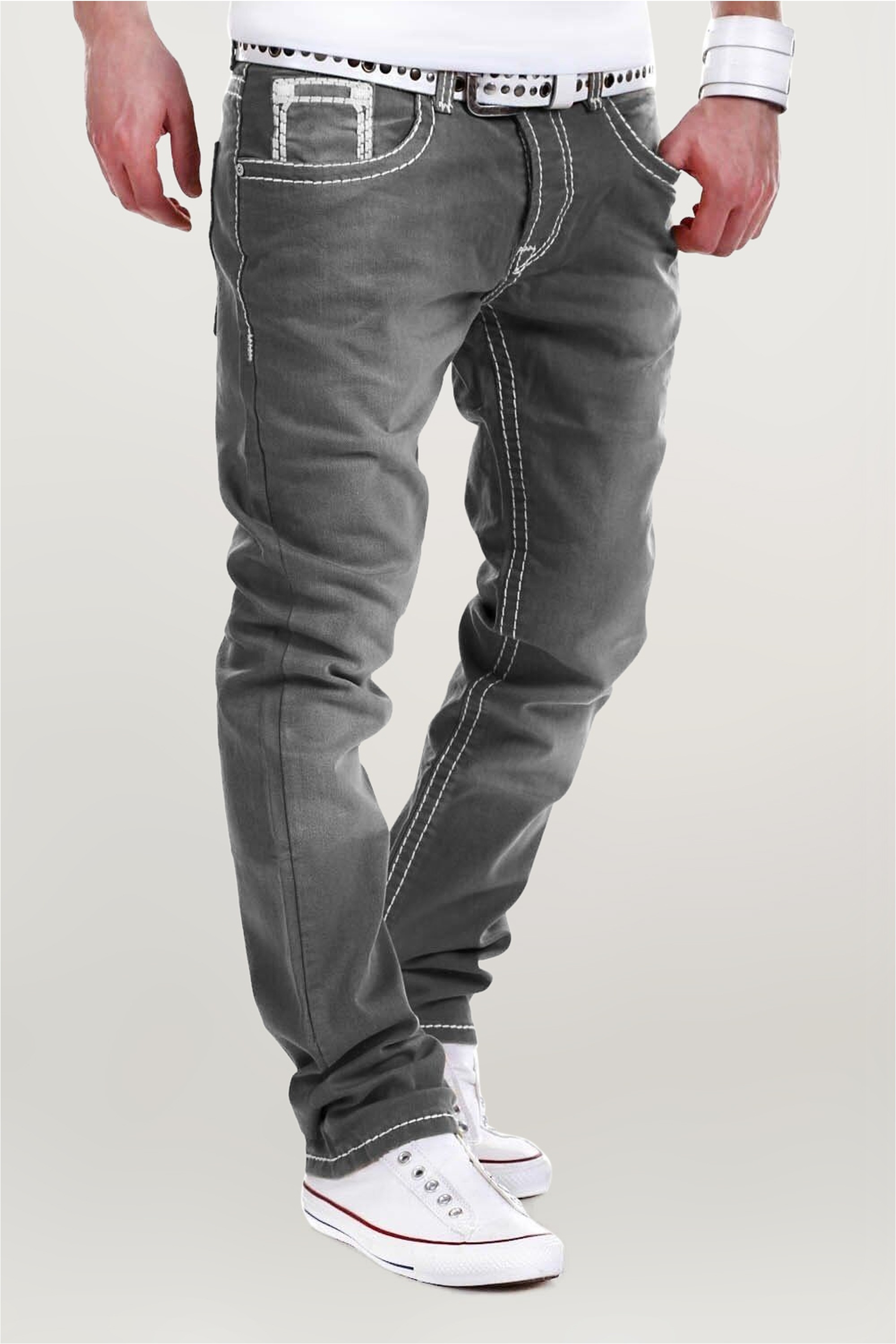 behype Bequeme Jeans »Stitch«, mit dicken Kontrastnähten