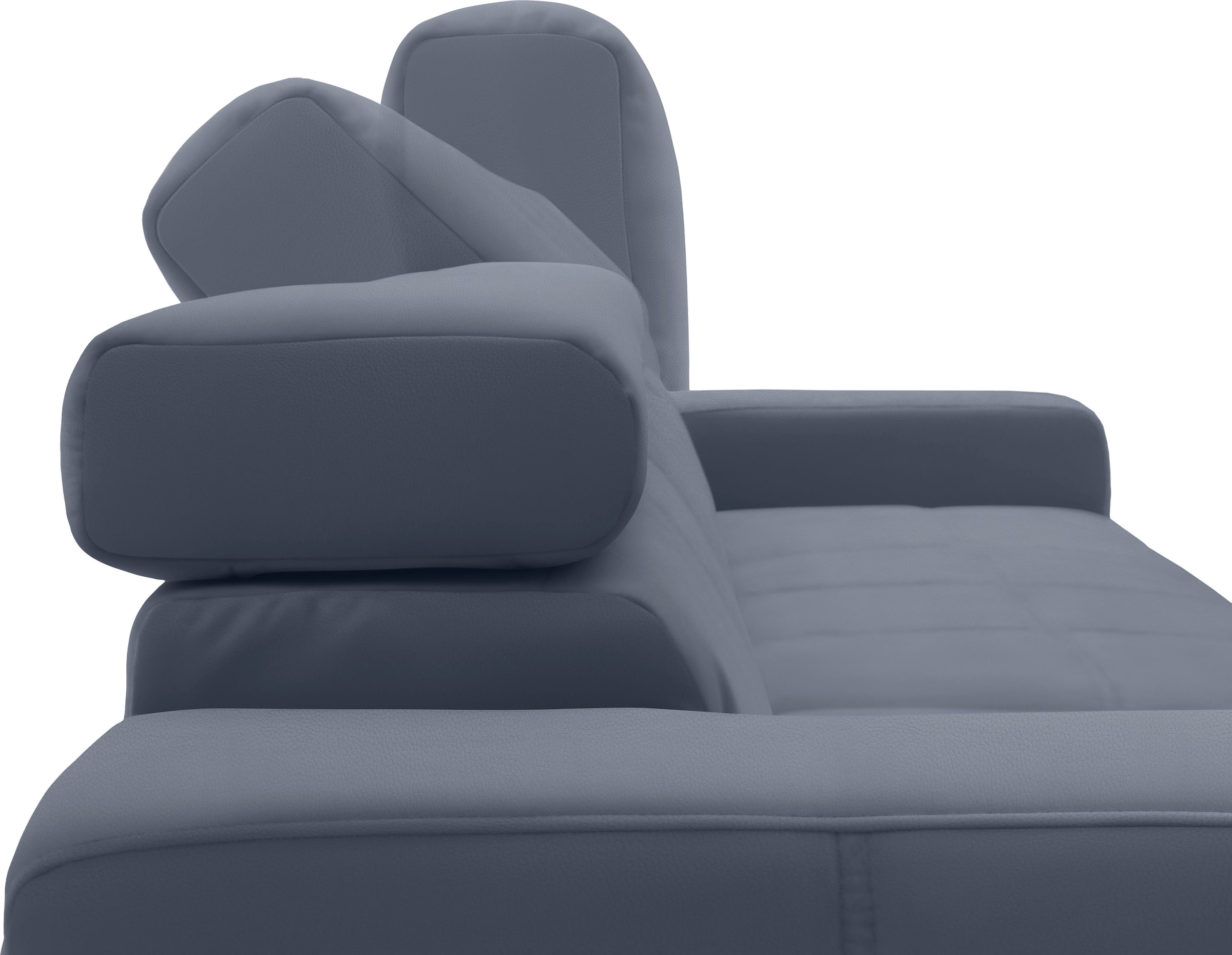 DOMO collection Ecksofa »Brandon Sitzbelastung 140 kg, große Ausführung, B/T/H: 289/177/80 cm«, mit Kopfteilverstellung, wahlweise Sitztiefenverstellung, L-Form