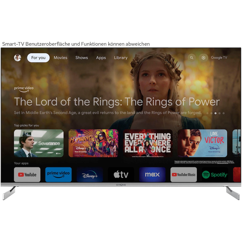 Strong QLED-Fernseher »SRT 50UF8733«, 126 cm/50 Zoll, 4K Ultra HD, Google TV-Smart-TV
