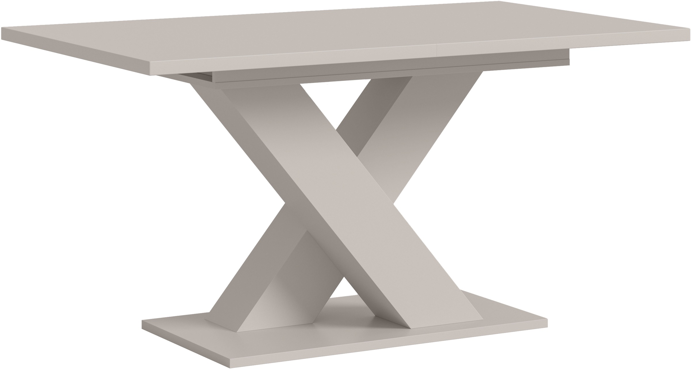 Home affaire Esstisch "Motus, ausziehbar 150 -190 cm, inklusive 40 cm Einlegeplatte" Set, 1 Stk. tlg. X-Gestell mit Bodenplatte, Tisch, Küchentisch, Esszimmer, Küche