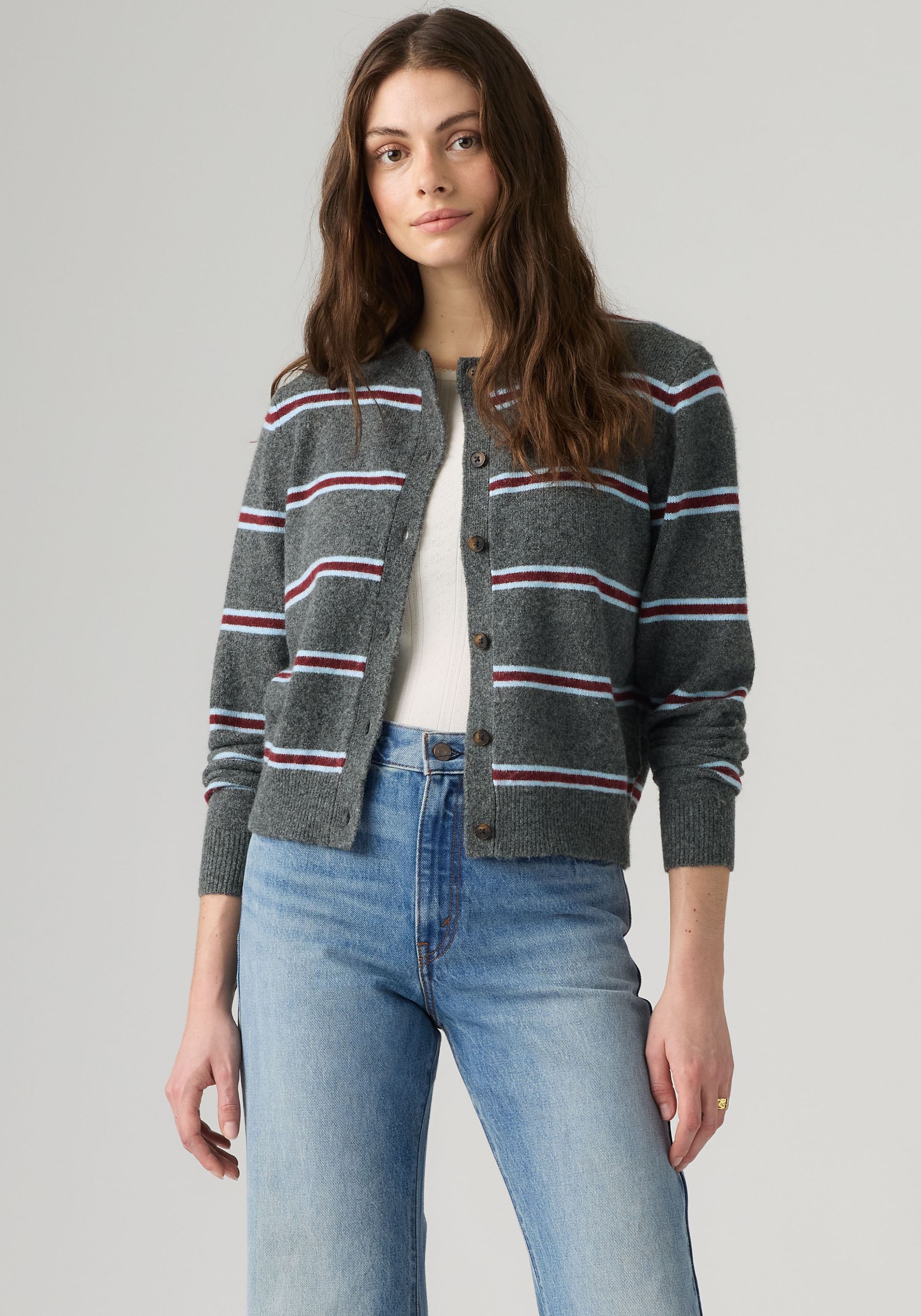 Levis Strickjacke "CLAIRE LS CARDIGAN" Taille bedeckend, schmale Passform