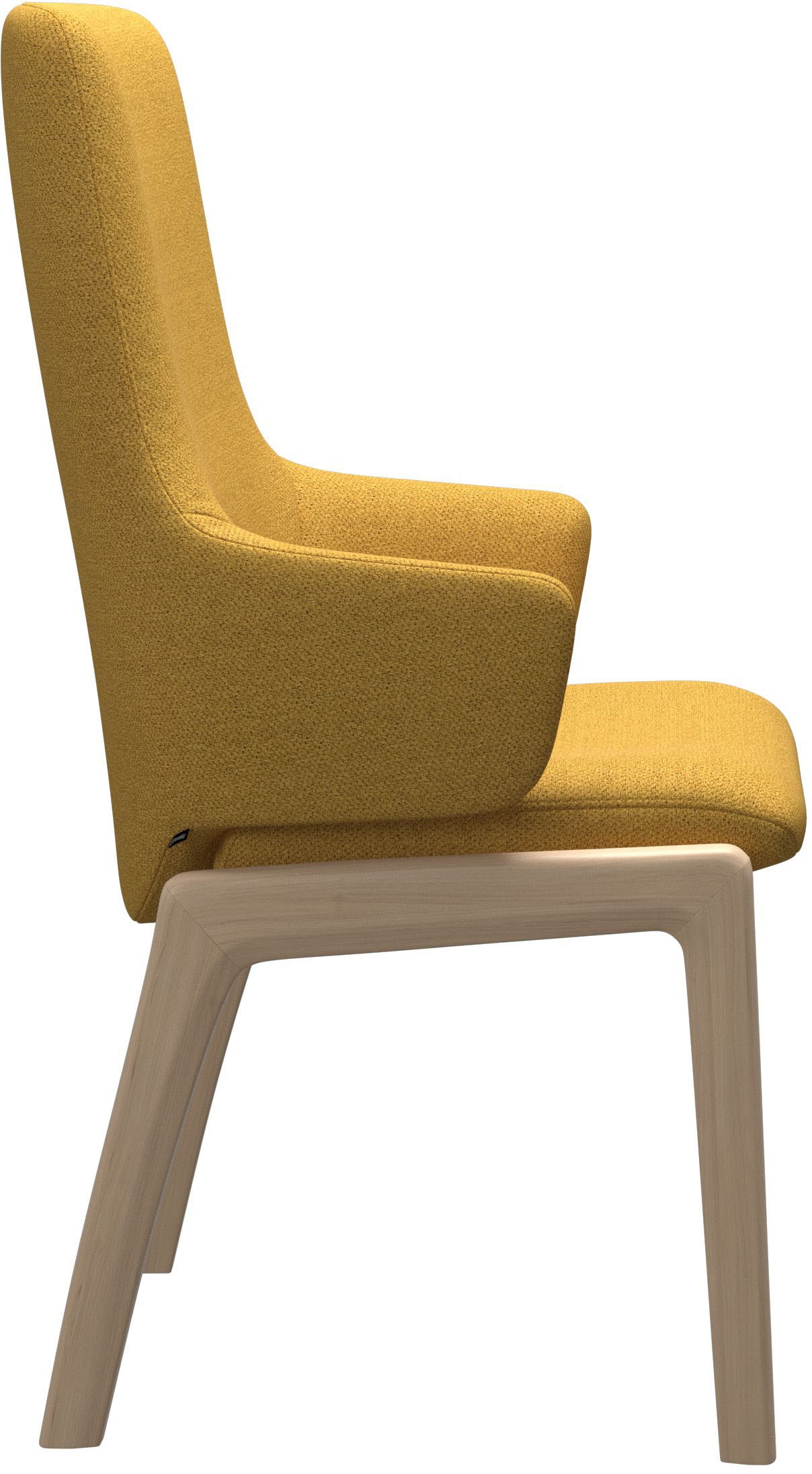 Stressless® Polsterstuhl »Laurel«, ROHLEDER Stoff Q2 FARON, High Back mit Armlehne, Größe L, mit abgerundeten Beinen in Eiche