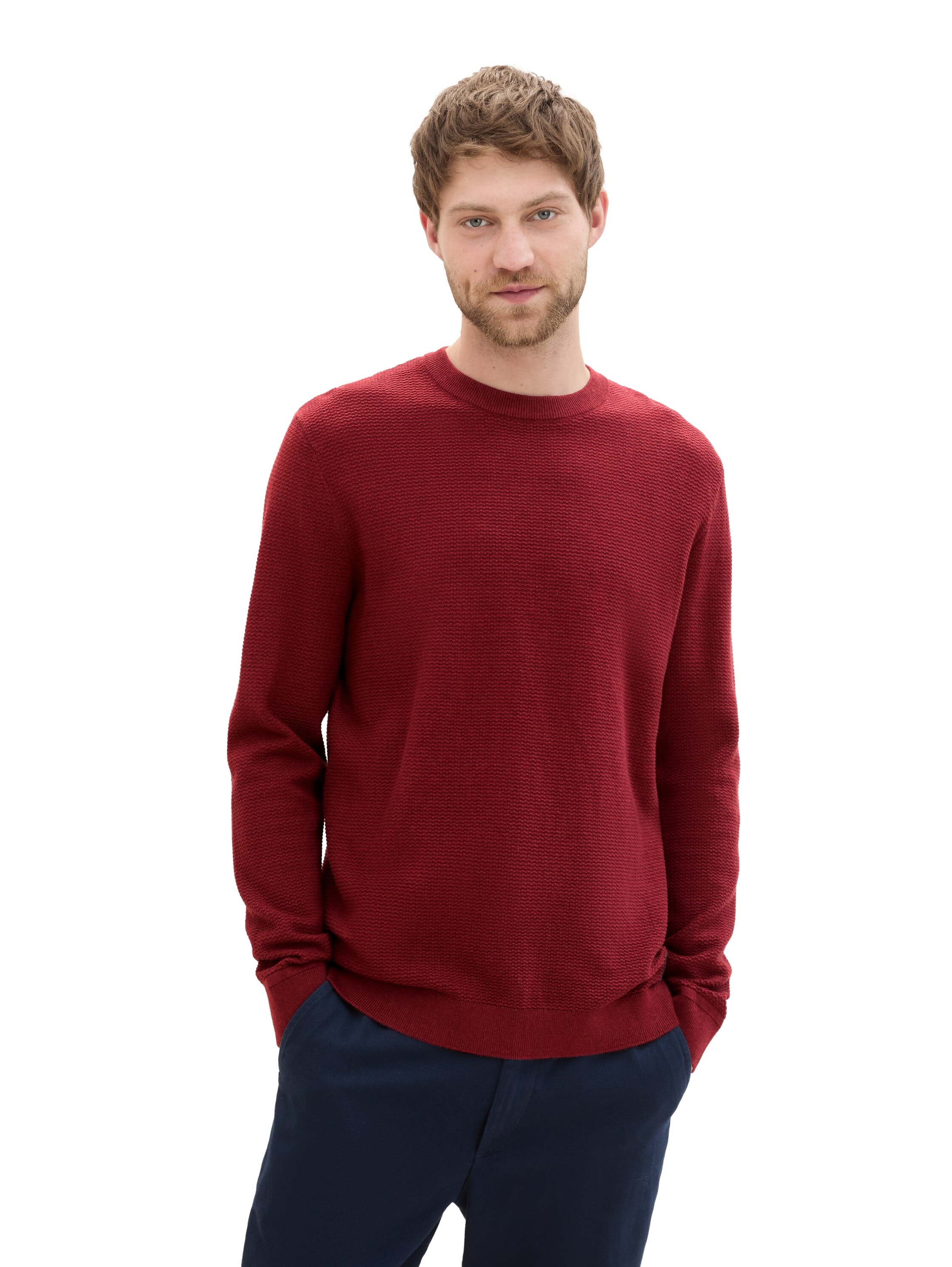 TOM TAILOR Strickpullover, mit Logo-Badge an der Seite günstig online kaufen