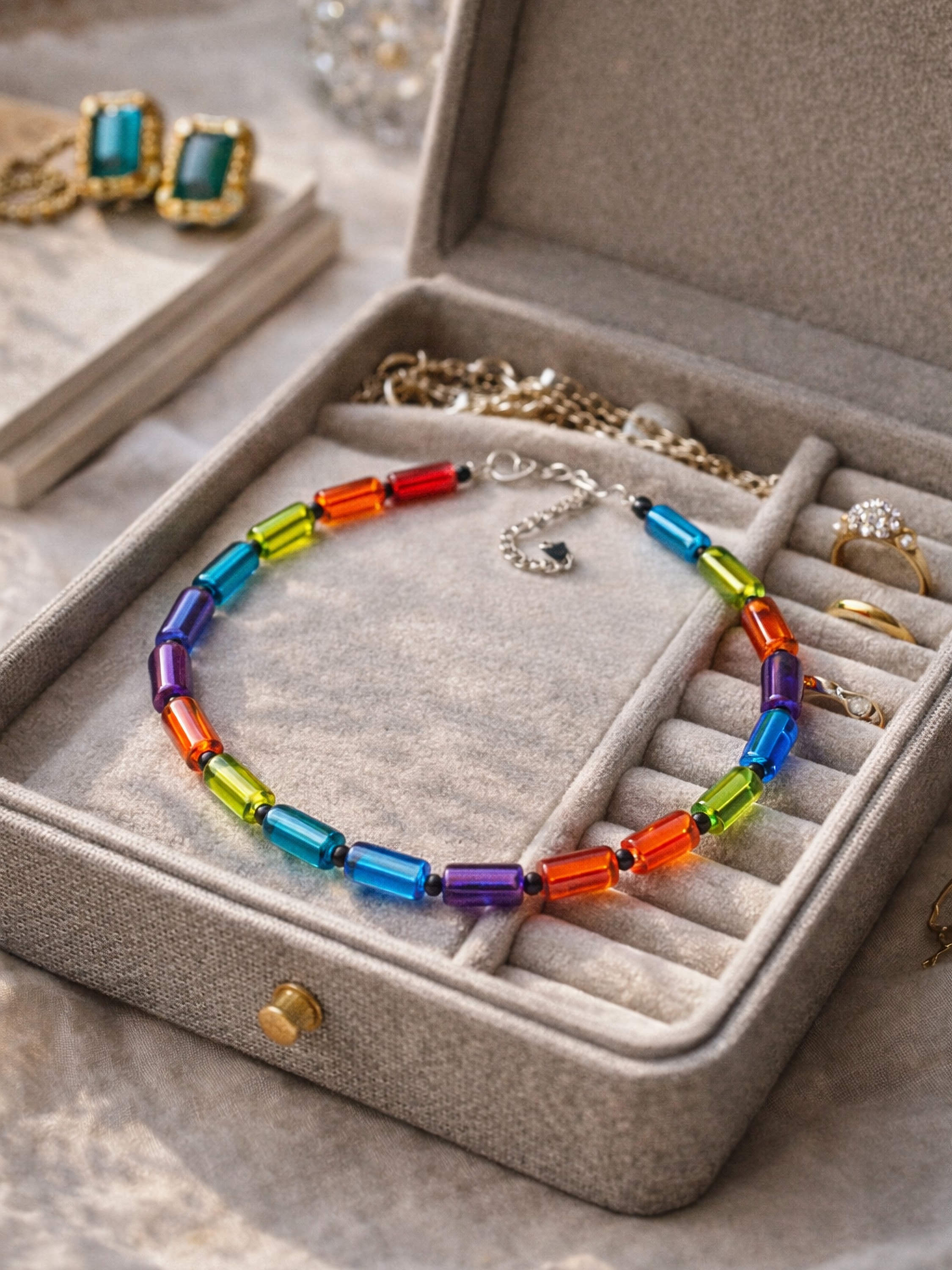 COLLEZIONE ALESSANDRO Kette mit Anhänger »Sintra« aus länglichen Glasperlen