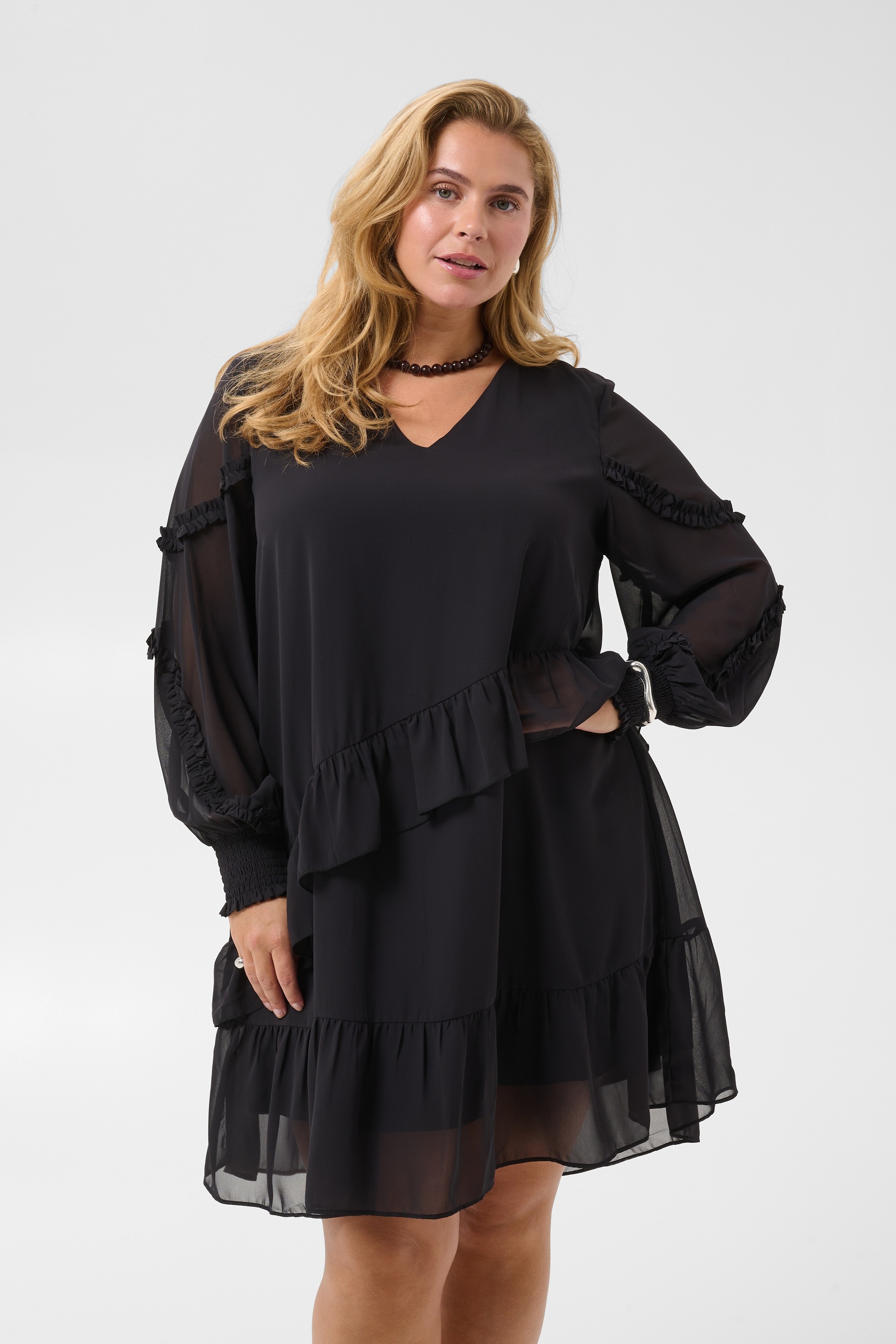 KAFFE Curve Midikleid »KAFFE Curve Kleid KCnaelle«