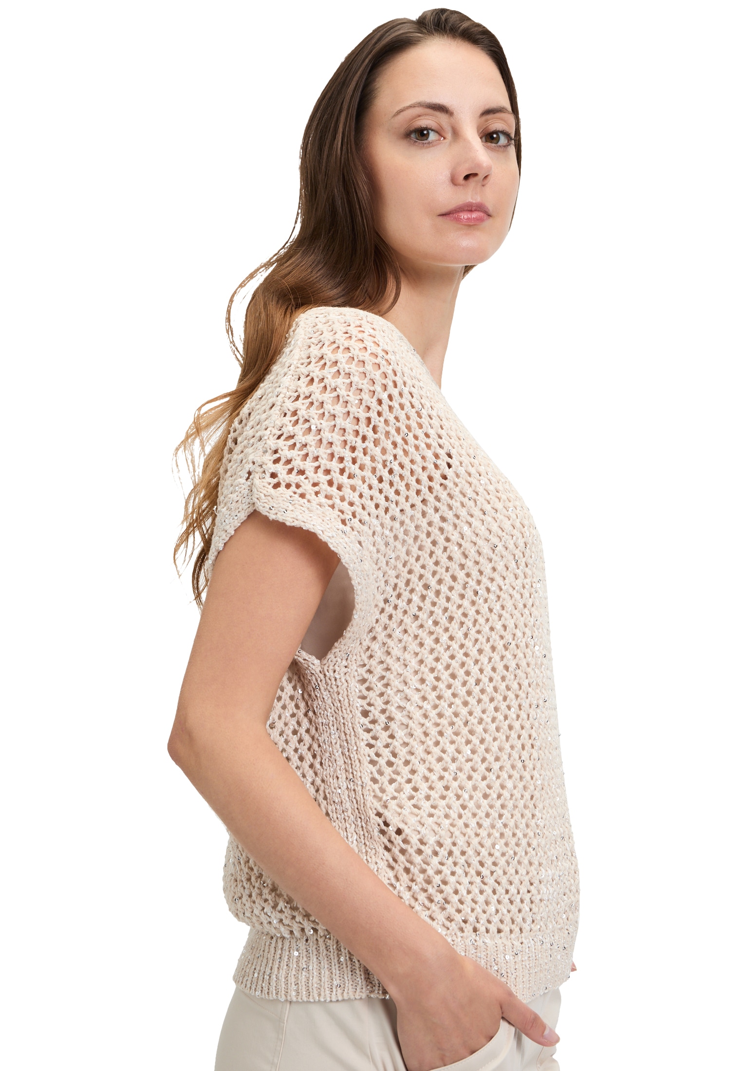 Betty&Co Stricktop »Betty & Co Strickpullunder mit Effektgarn«, Glitzer