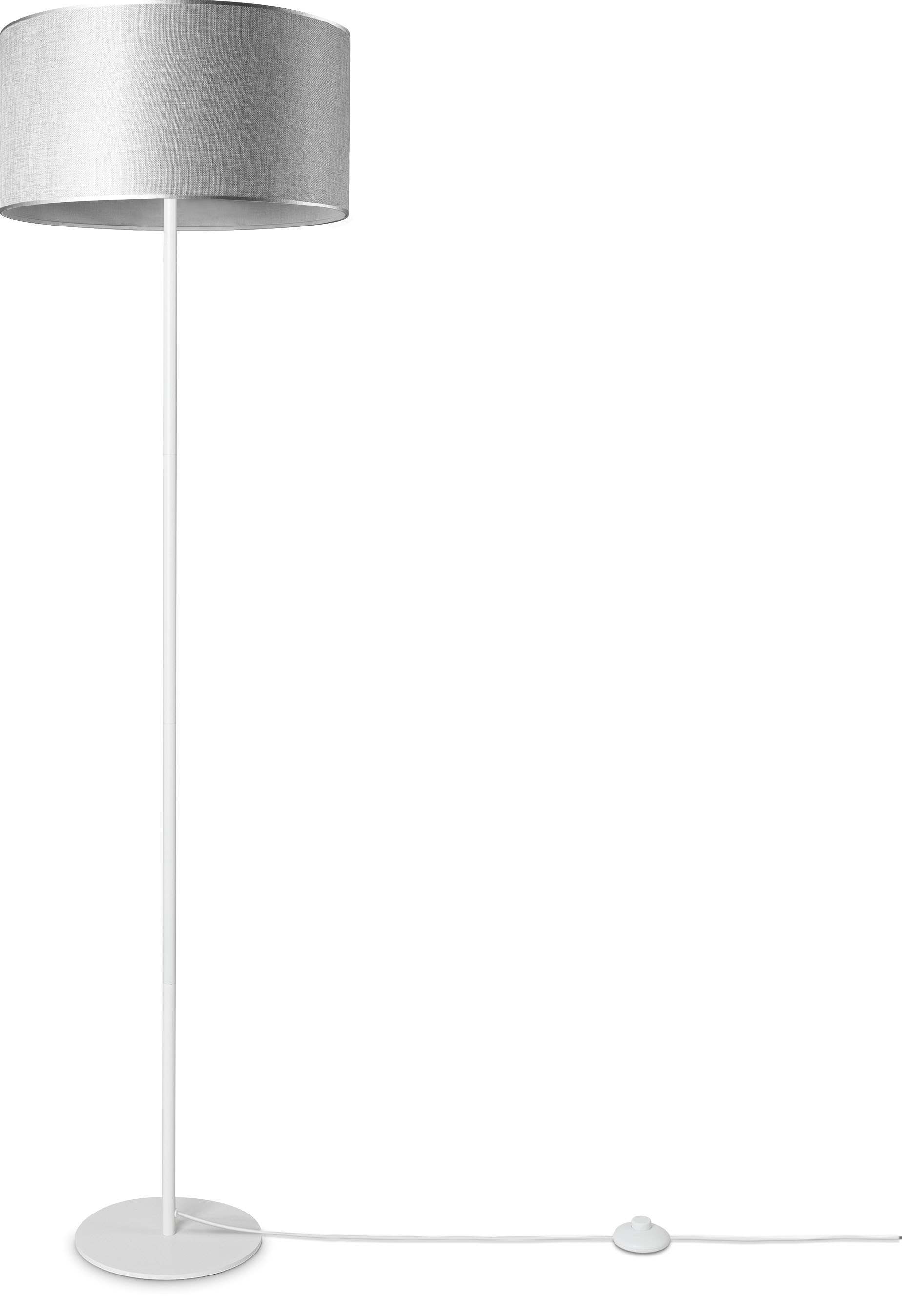 Paco Home Stehlampe »LUCA CANVAS UNI COLOR«, Lampenschirm Stoff Wohnzimmer  Leselampe Büro E27 Stehlampe Skandi | BAUR | Standleuchten