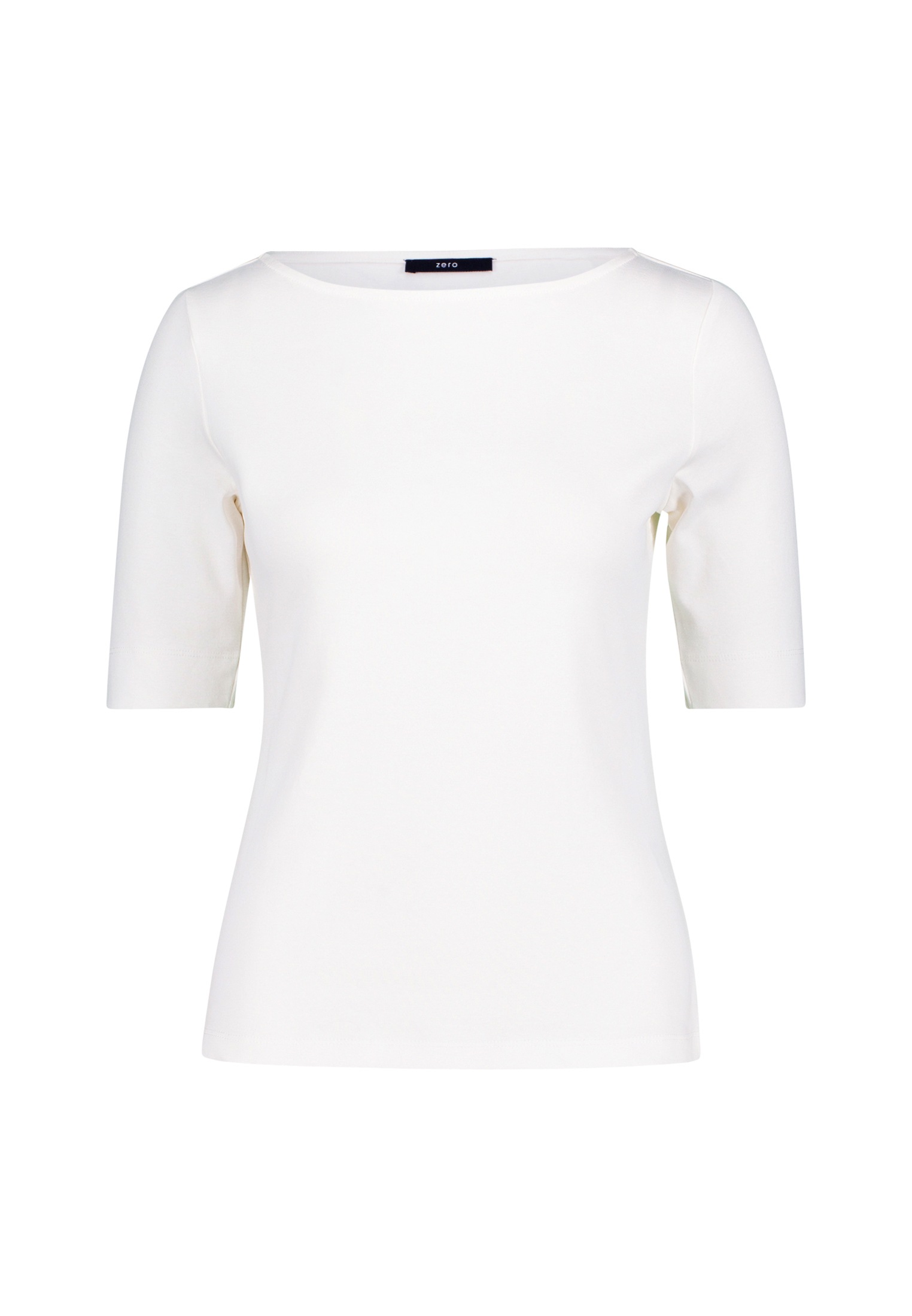 Zero Kurzarmshirt "Damen mit U-Boot Ausschnitt" 1 Stk. Plain/ohne Details günstig online kaufen
