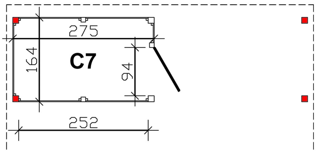 Skanholz Carport-Geräteraum »Abstellraum C7«, aus Profilschalung