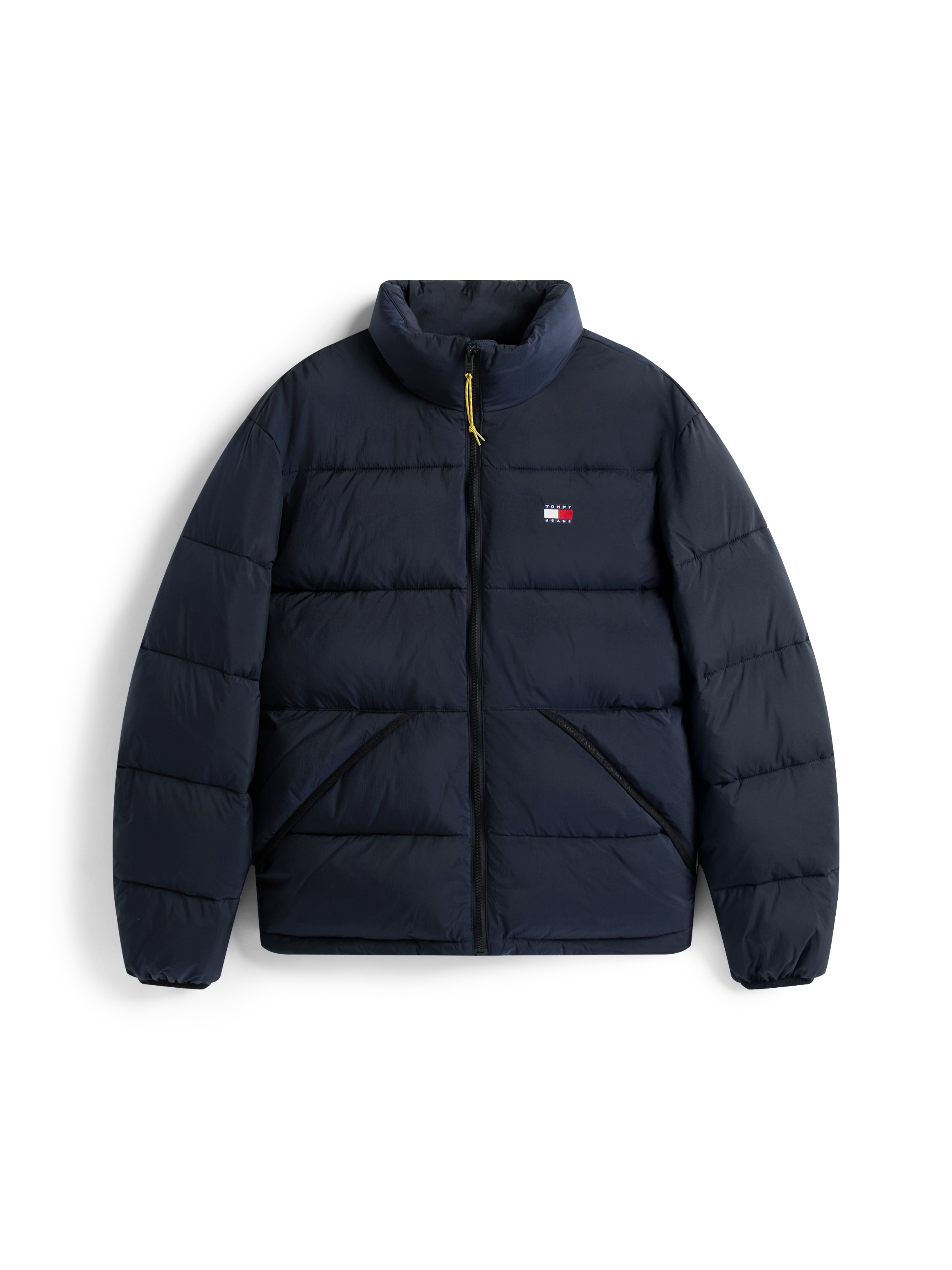 Tommy Jeans Steppjacke »VAIL PUFFER«, ohne Kapuze, Daunenjacke, Übergangsjacke Regular fit mit Rundhalsausschnitt