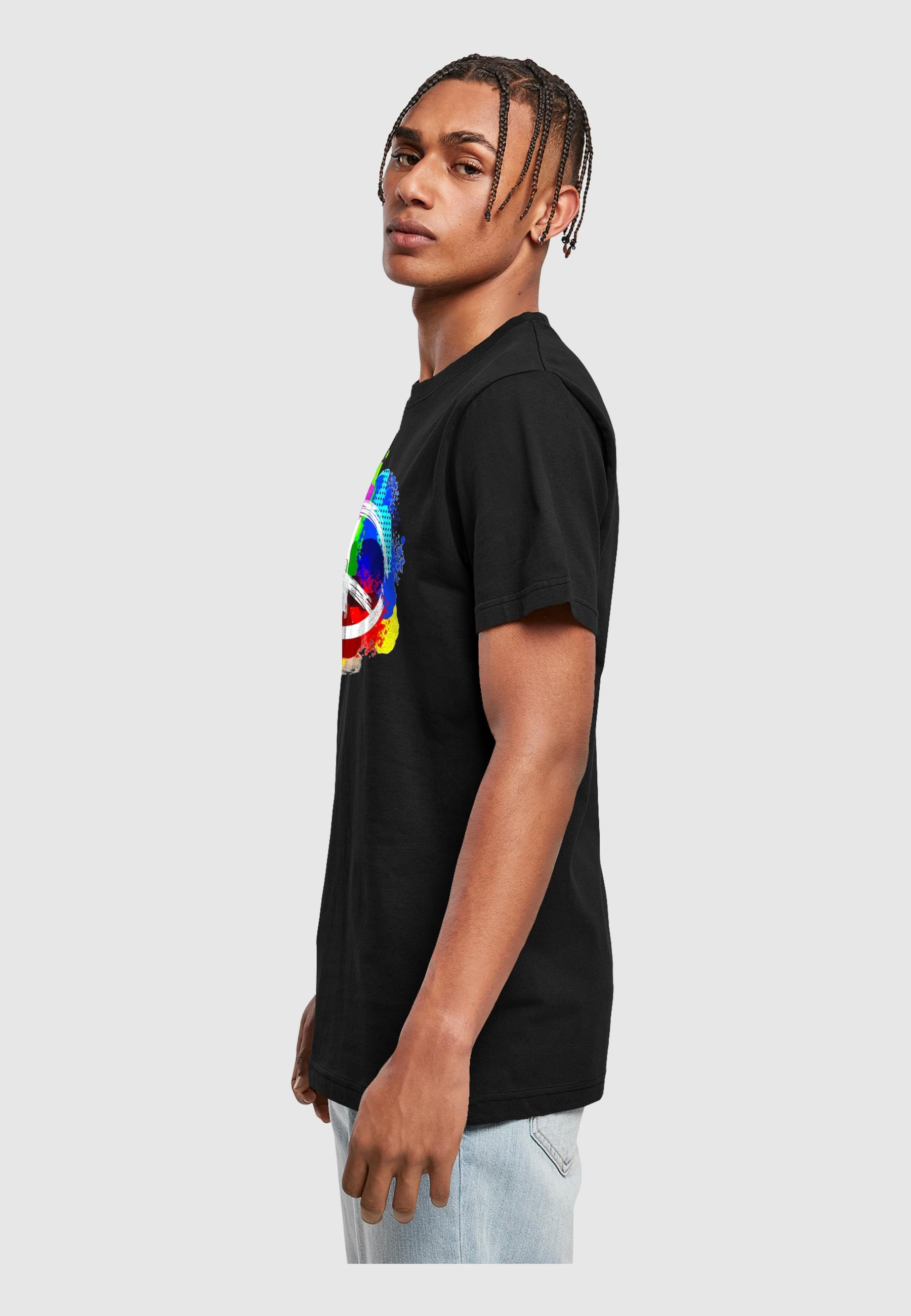 Merchcode T-Shirt »Merchcode Herren Peace - Graffiti T-Shirt Round Neck«, (1 tlg.)