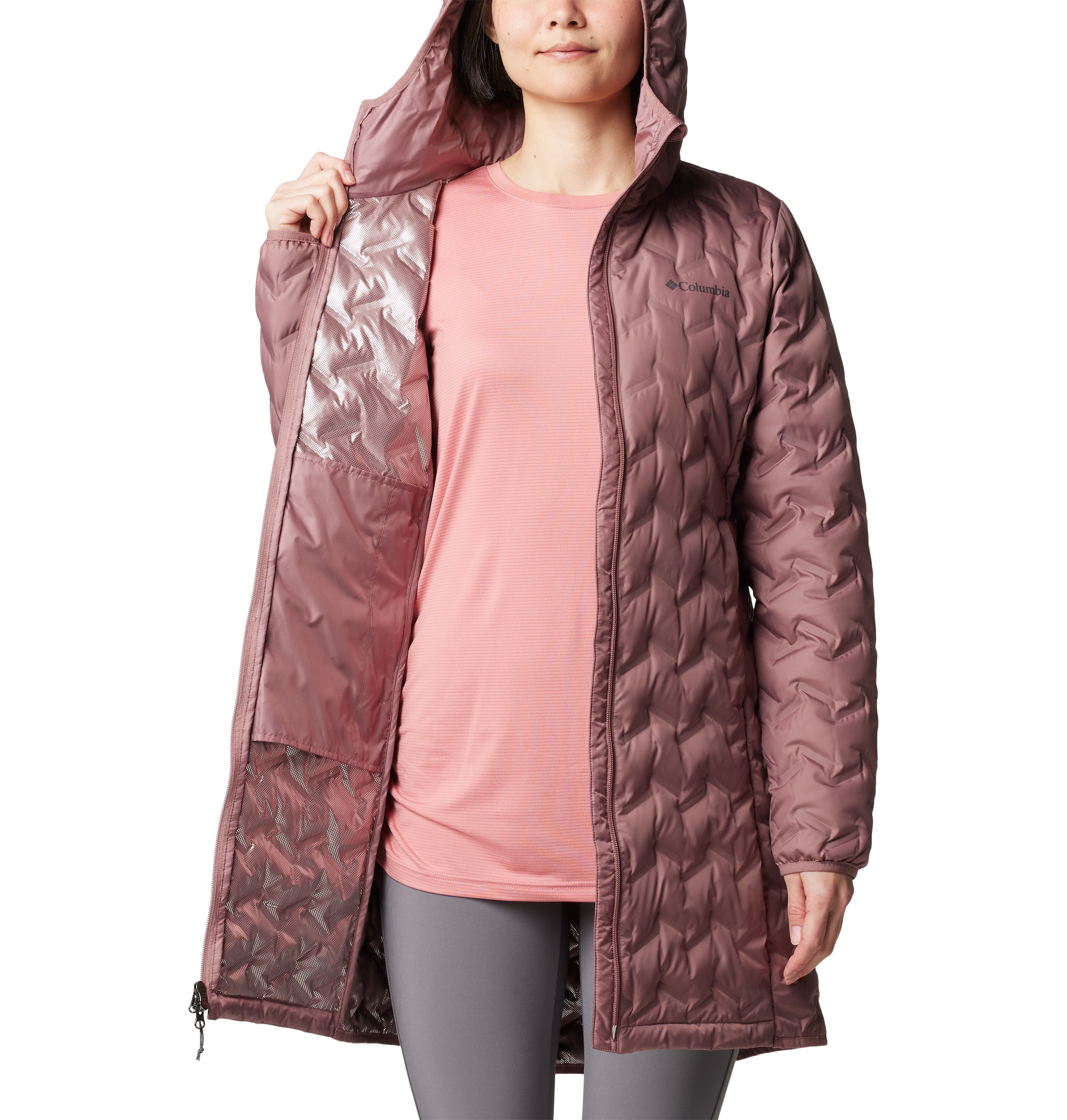 Columbia Daunenjacke »Delta Ridge™ II Long Down Jacket«, mit Kapuze