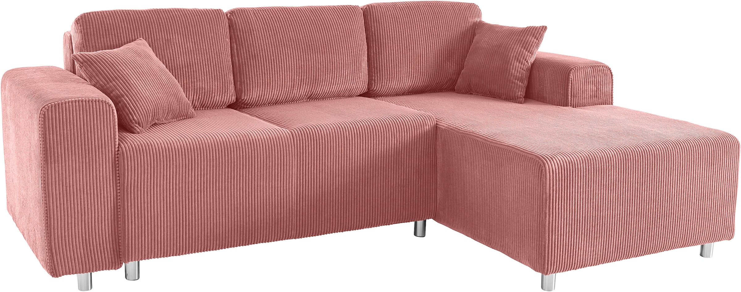Guido Maria Kretschmer Home&Living Ecksofa »Györ«, L-Form, wahlweise mit Bettfunktion und Bettkasten incl. 2 Zierkissen