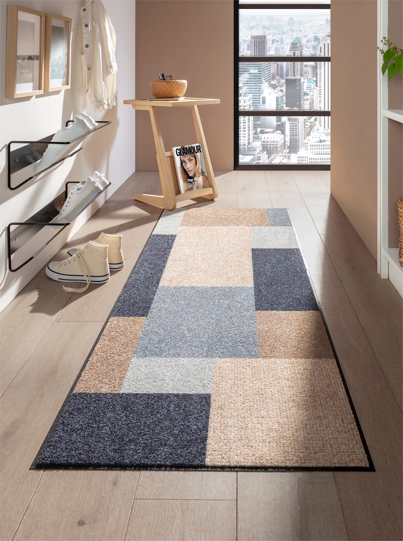 HEINE HOME Graphic Rug taupe grey 70x185cm 3