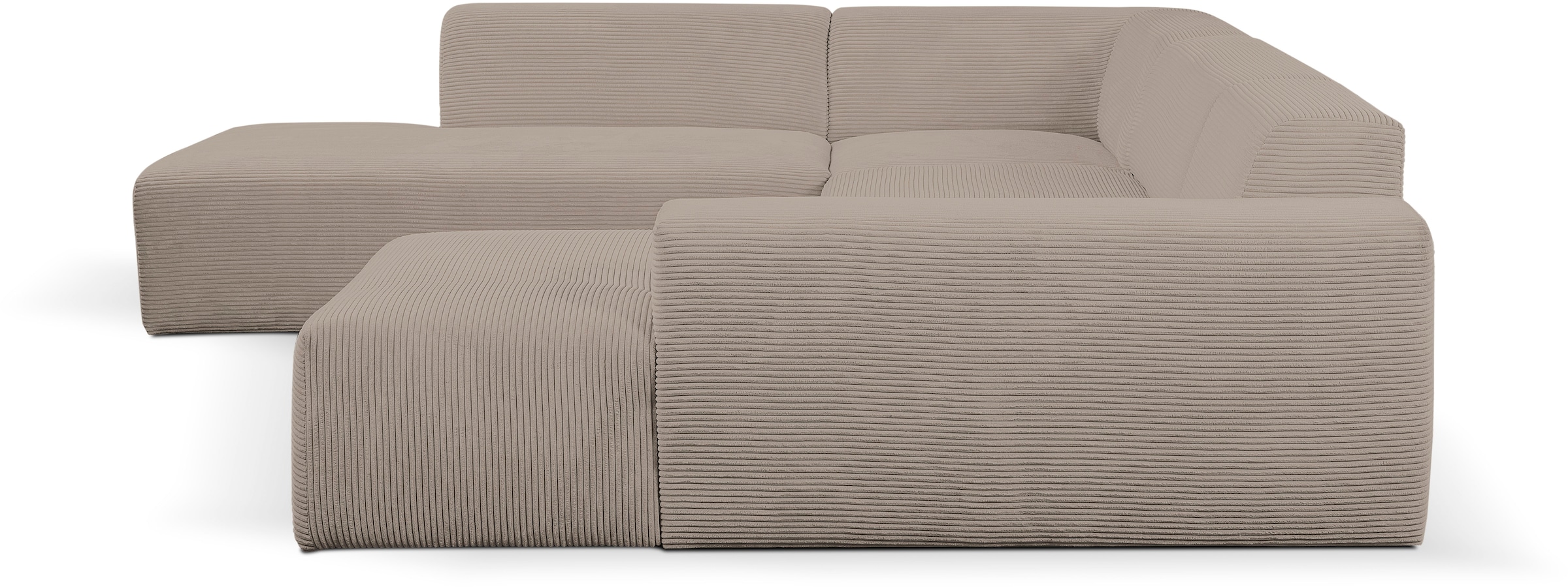 WERK2 Wohnlandschaft »Zeus U-Form«, Curvy Trend Wohnlandschaft mit urbaner Optik auch in weichem Cord