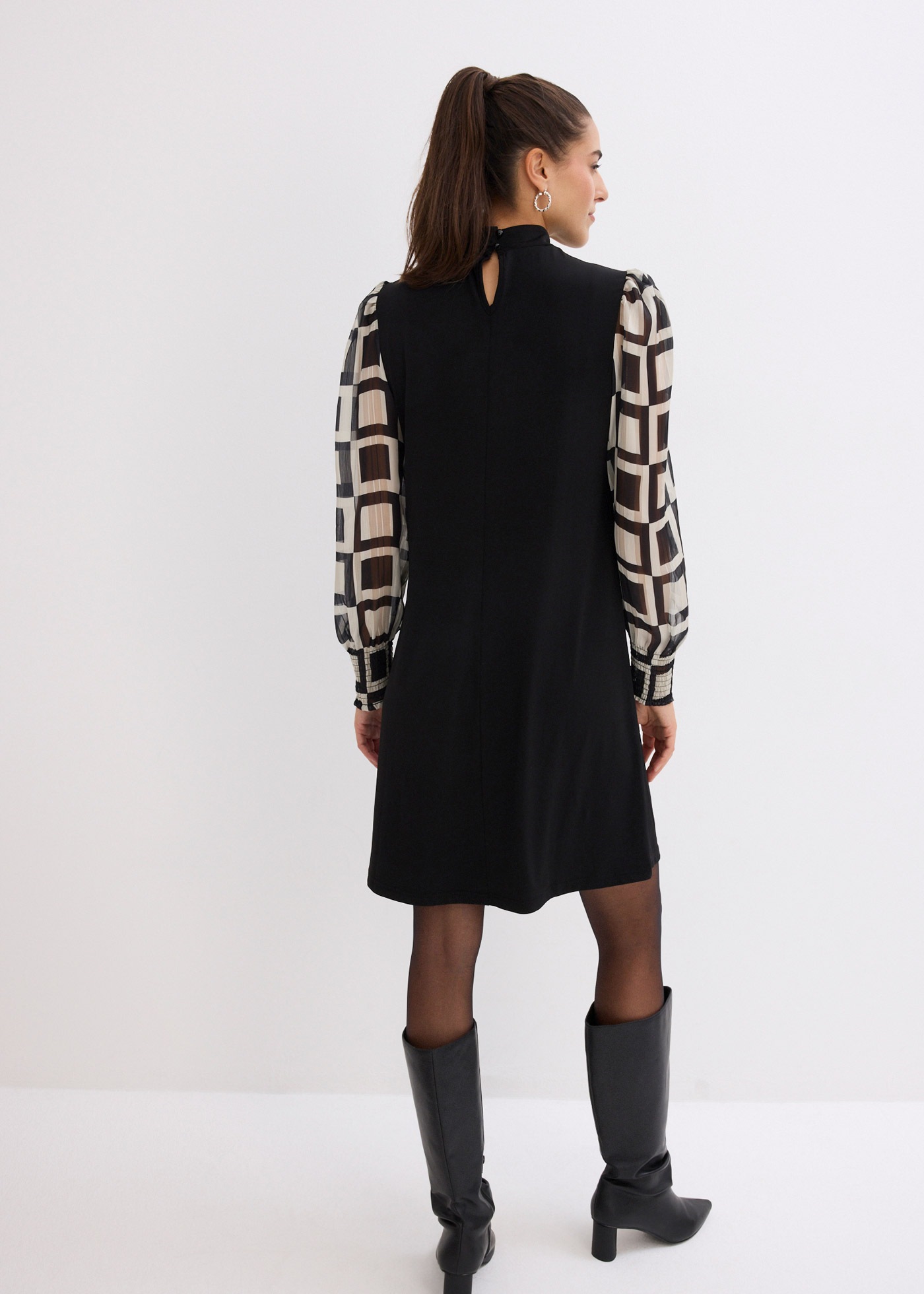 bonprix Shirtkleid "Shirtkleid" aus Polyester und Elasthan, mit metallisier günstig online kaufen