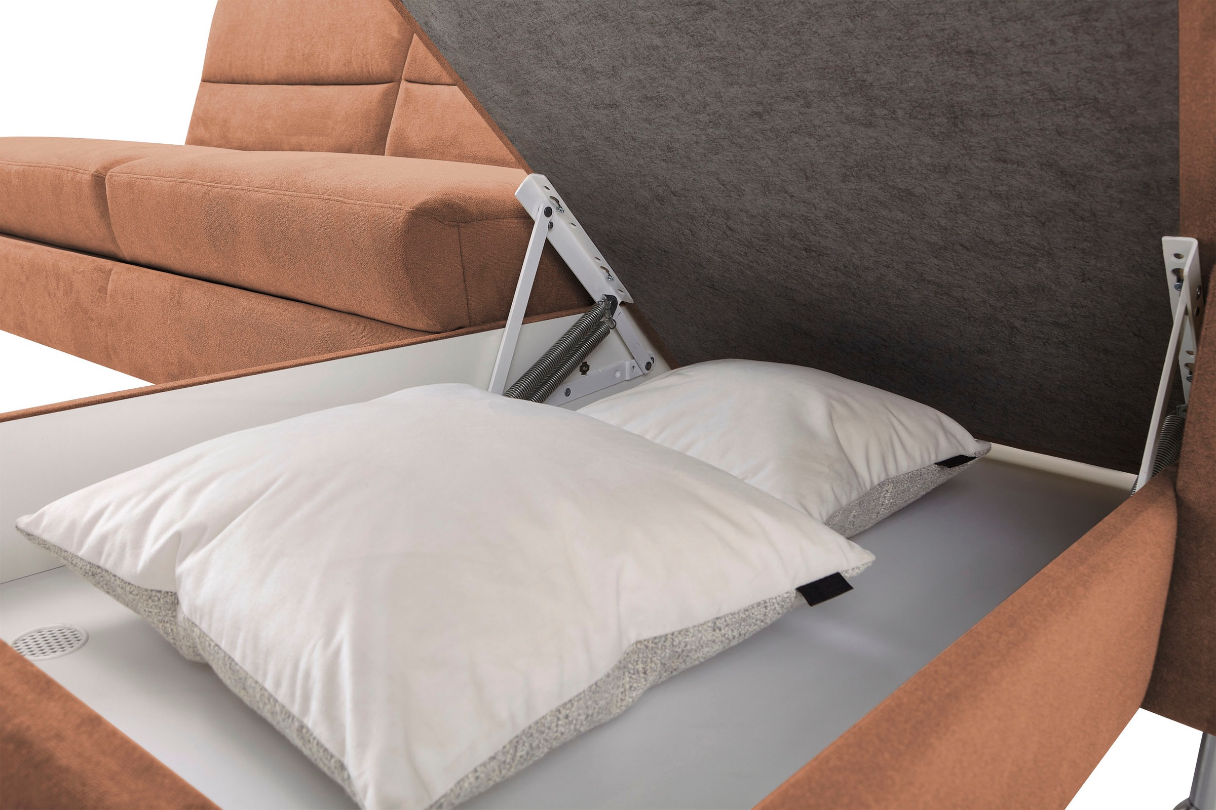 CALIZZA INTERIORS Ecksofa »Onyx L-Form«, Recamiere links oder rechts, wahlweise mit Bettfunktion, Breite 270 cm
