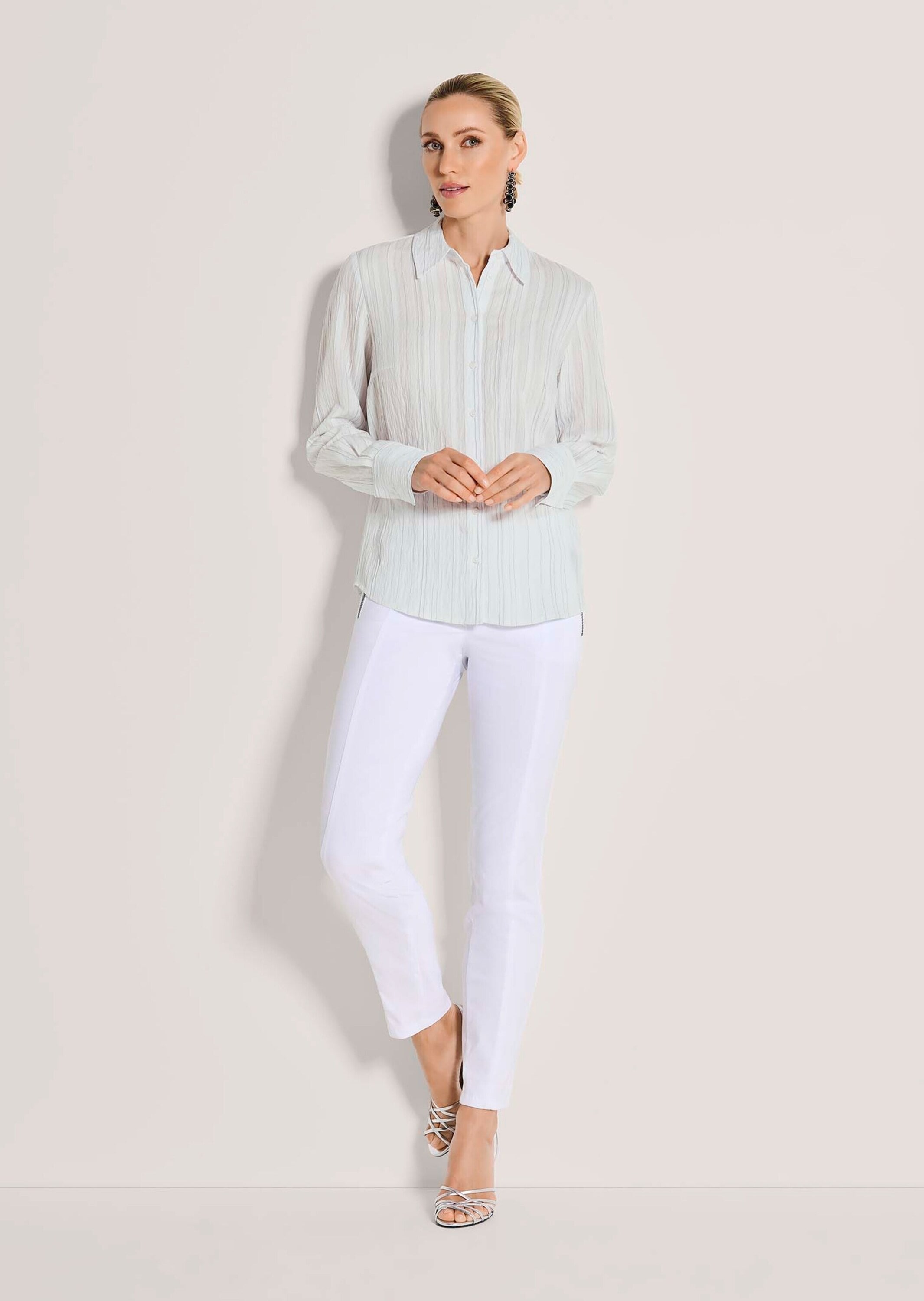 MADELEINE Hemdbluse »Hemdbluse Viskosebluse mit Streifenmuster«