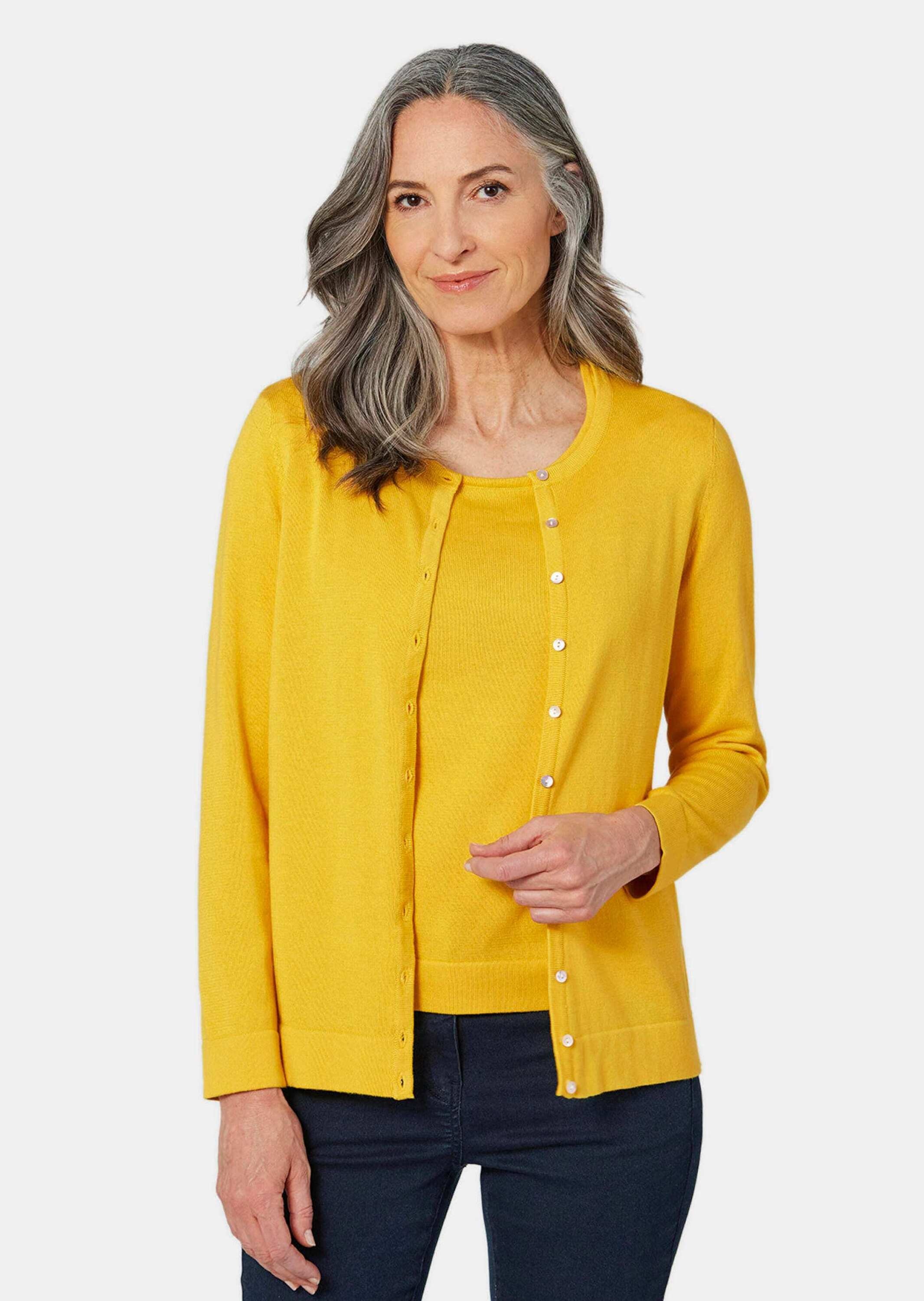 Thumbnail - GOLDNER Strickpullover "Figurnahes Twin-Set aus Pima-Baumwolle" Ohne