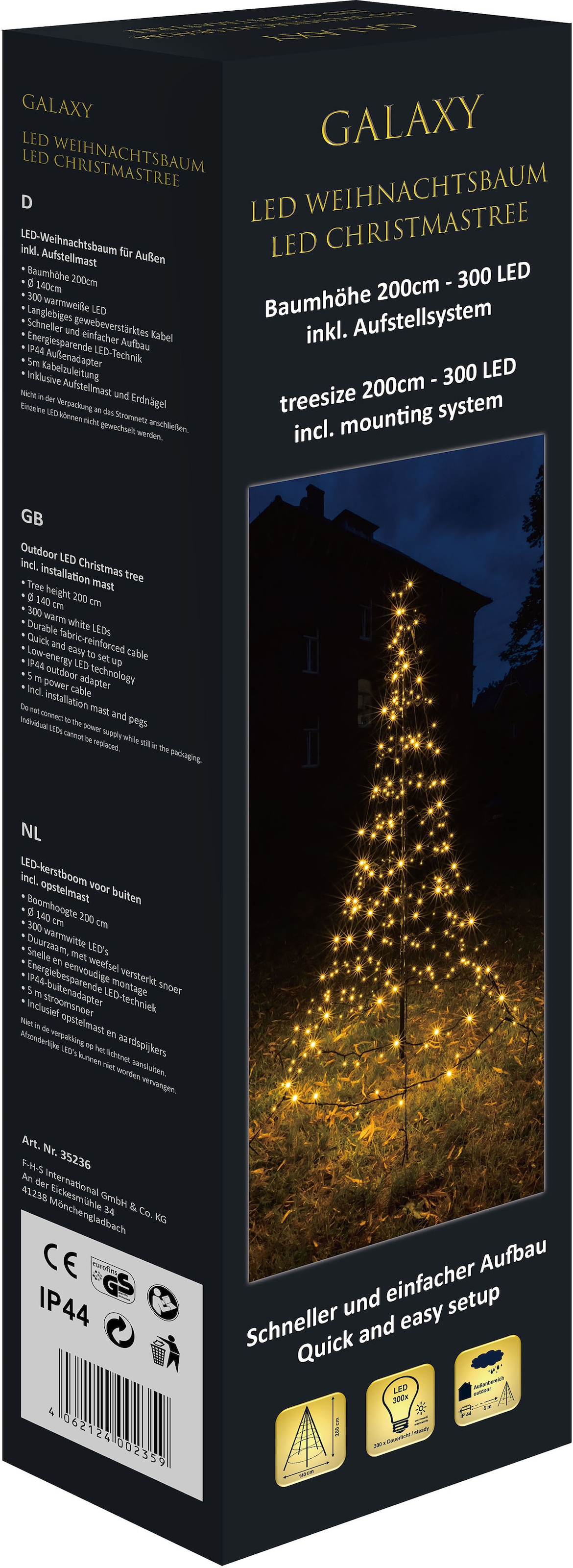 GALAXY LED Baum »Galaxy«, 300 flammig-flammig, mit Aufstellmast, aus Metall  und Kunststoff, mit warmweißen LEDs kaufen