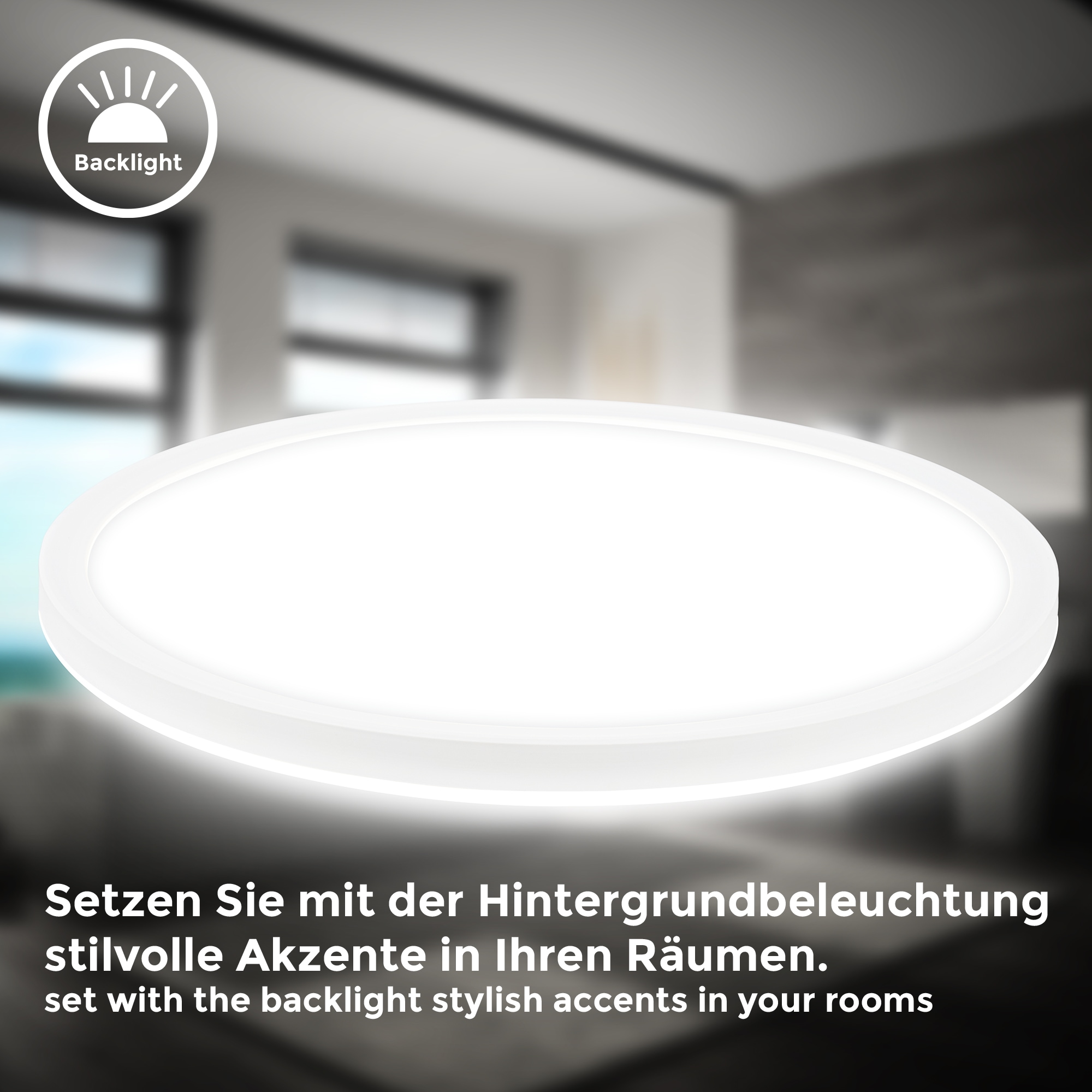 B.K.Licht LED Deckenleuchte »BKL1604 Ultraflache LED Badleuchte, mit Microwavesensor, IP44«, 1 flammig, Leuchtmittel LED-Modul | LED fest integriert, 4.000K, 2.400 Lm, 18W, indirekte Hintergrundbeleuchtung, ⌀29cm, Weiß