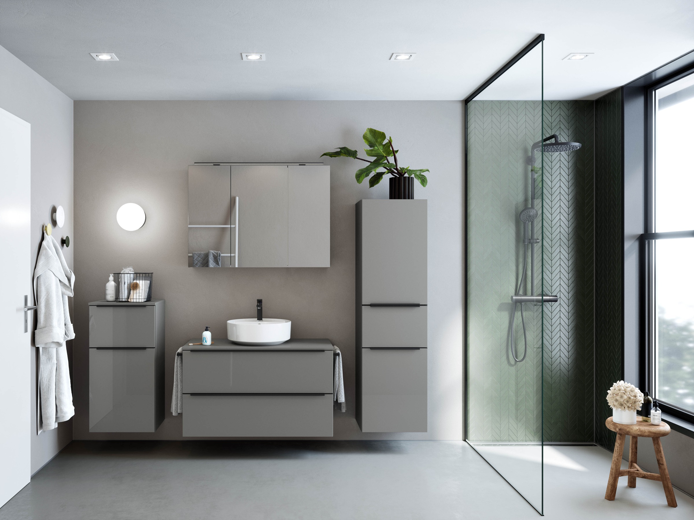 nobilia Badmöbel-Set "Alvene" vormontiert, mit Soft-Close, 4 Stk. tlg. günstig online kaufen