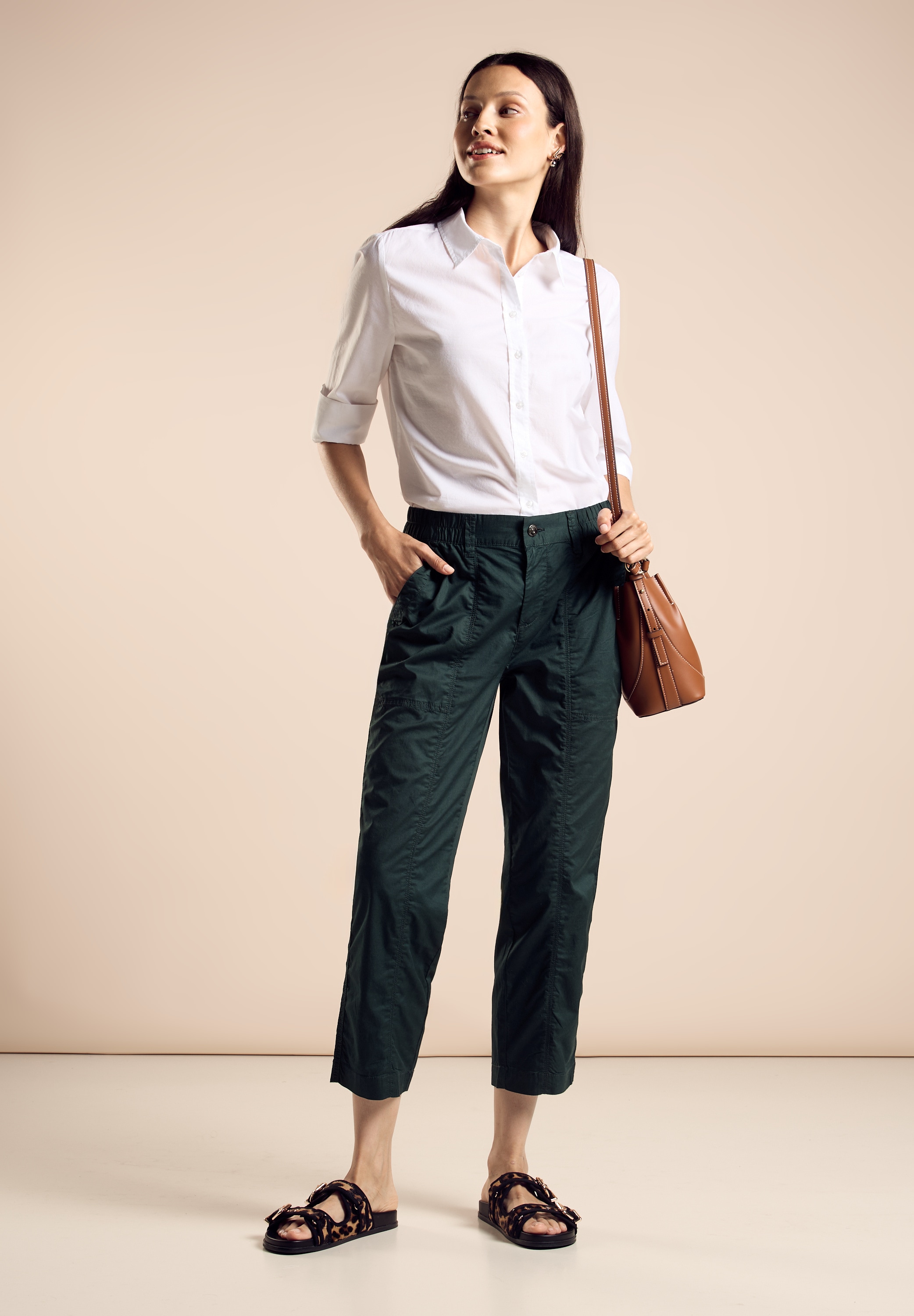 STREET ONE Stoffhose »Style Bonny«, Sommerhose in 3/4 Länge mit Stretch