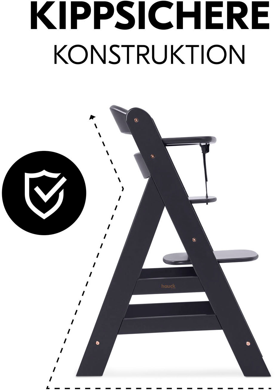 Hauck Hochstuhl »Alpha+, Dark grey«, FSC® - schützt Wald - weltweit