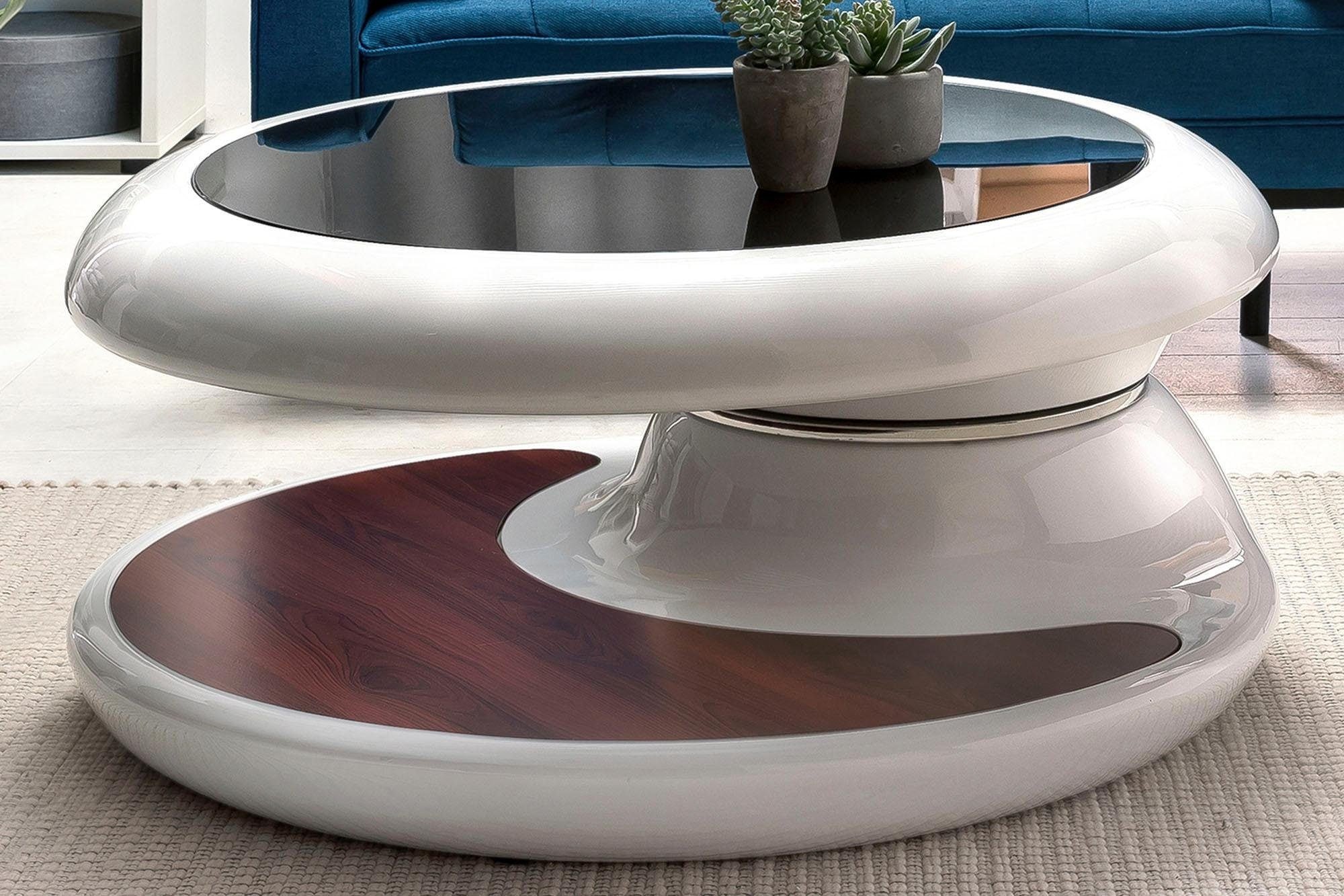 SalesFever Couchtisch, Tischplatte um 360° drehbar