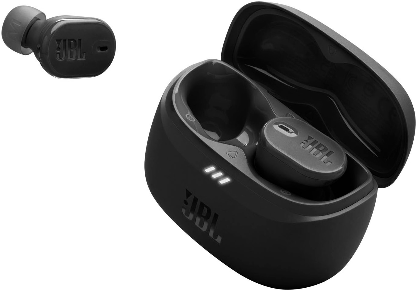 JBL wireless In-Ear-Kopfhörer "TUNE BUDS 2", schwarz, B:3,2cm H:16cm T:10cm, Kopfhörer - Einheitsgröße
