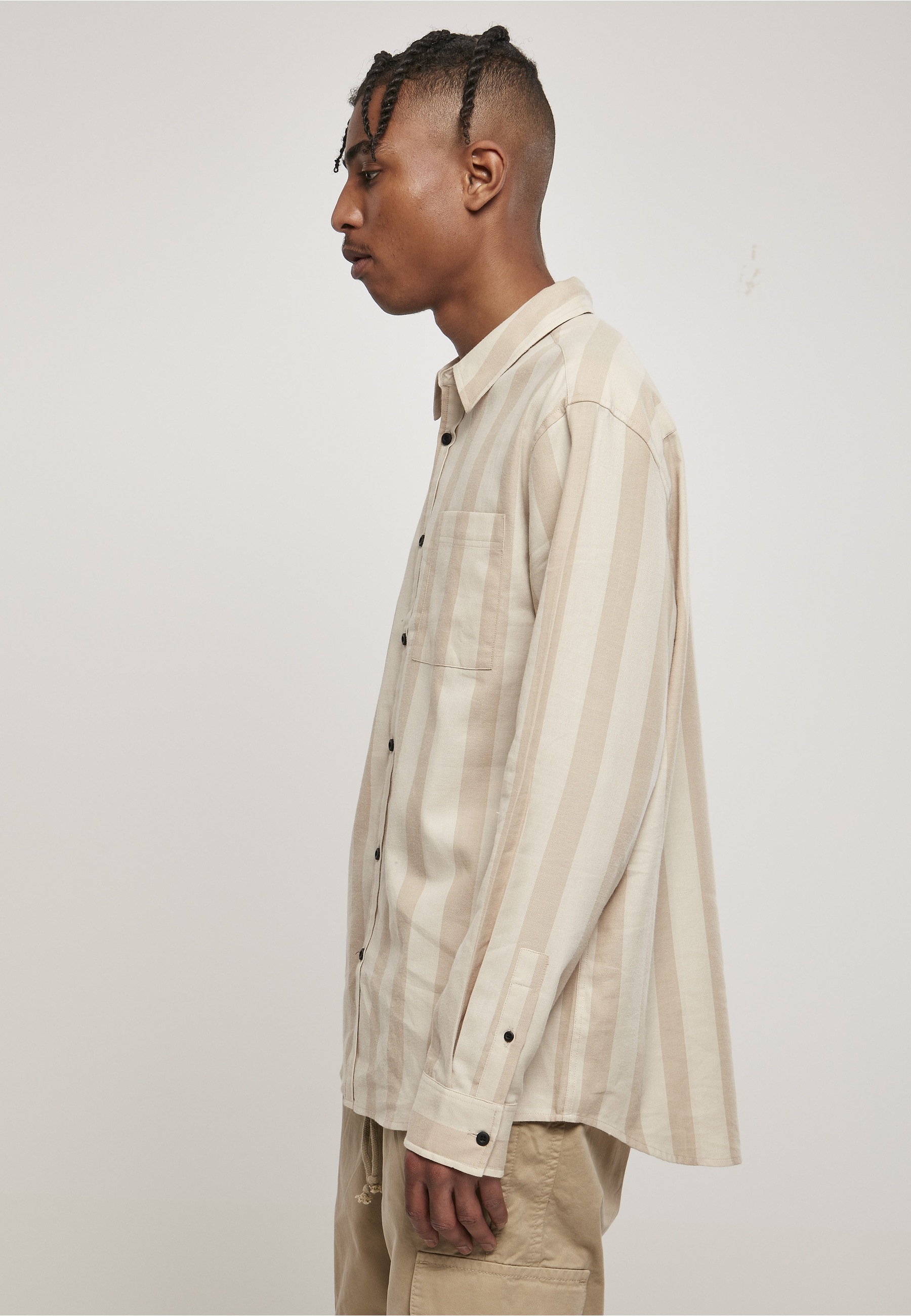 URBAN CLASSICS Kurzarmshirt »Urban Classics Herren Striped Shirt« 1 Stk.