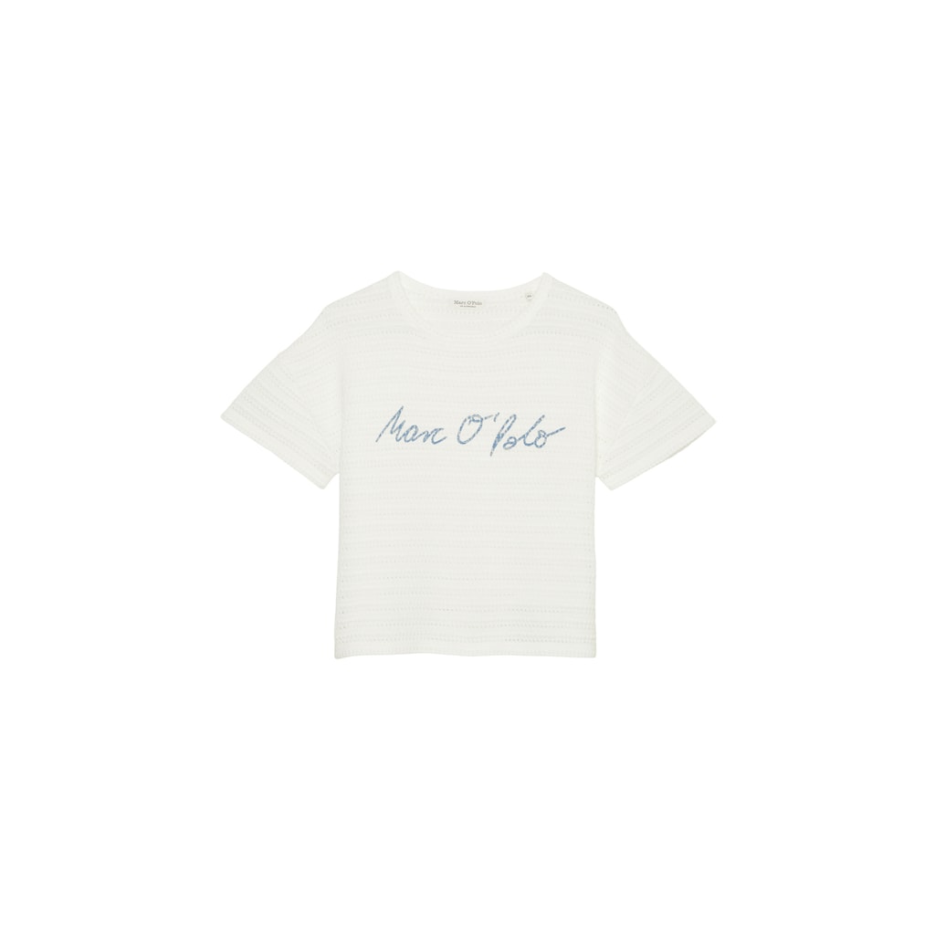 Marc O'Polo T-Shirt »mit Struktur und Lochmuster«