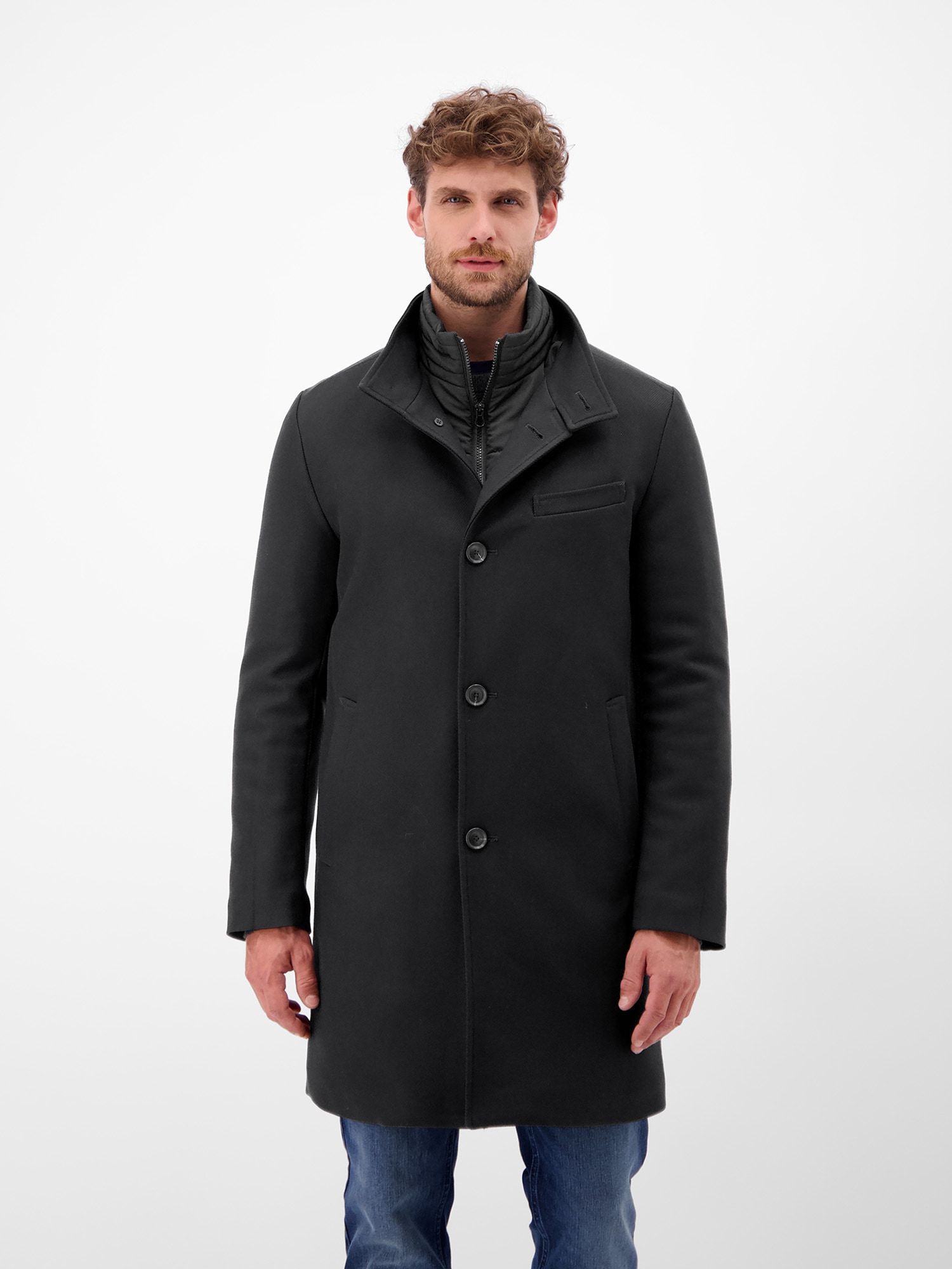 LERROS Wollmantel "Herren-Wollmantel mit herausnehmbaren Westeneinsatz" günstig online kaufen