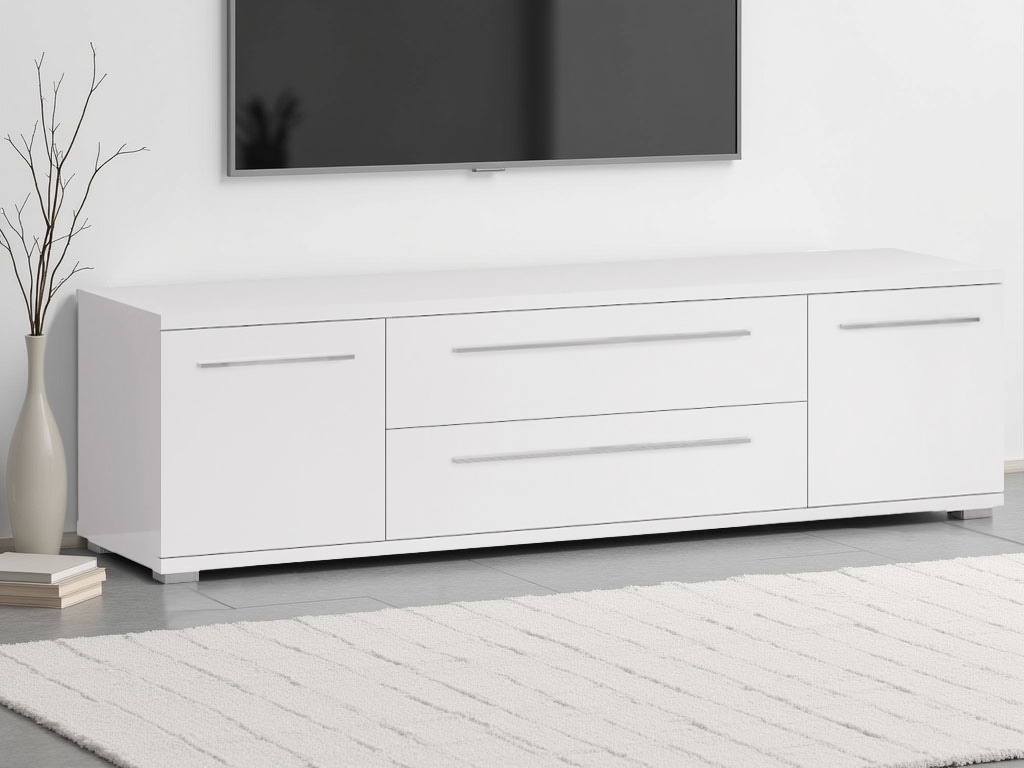 Places of Style Lowboard »Piano TV-Kommode in Breite 165 oder 180 cm mit Soft-Close-Funktion«, Hochglanz UV-lackiert, Br 180 cm mit versch. Tür- und Schubkastenmaße