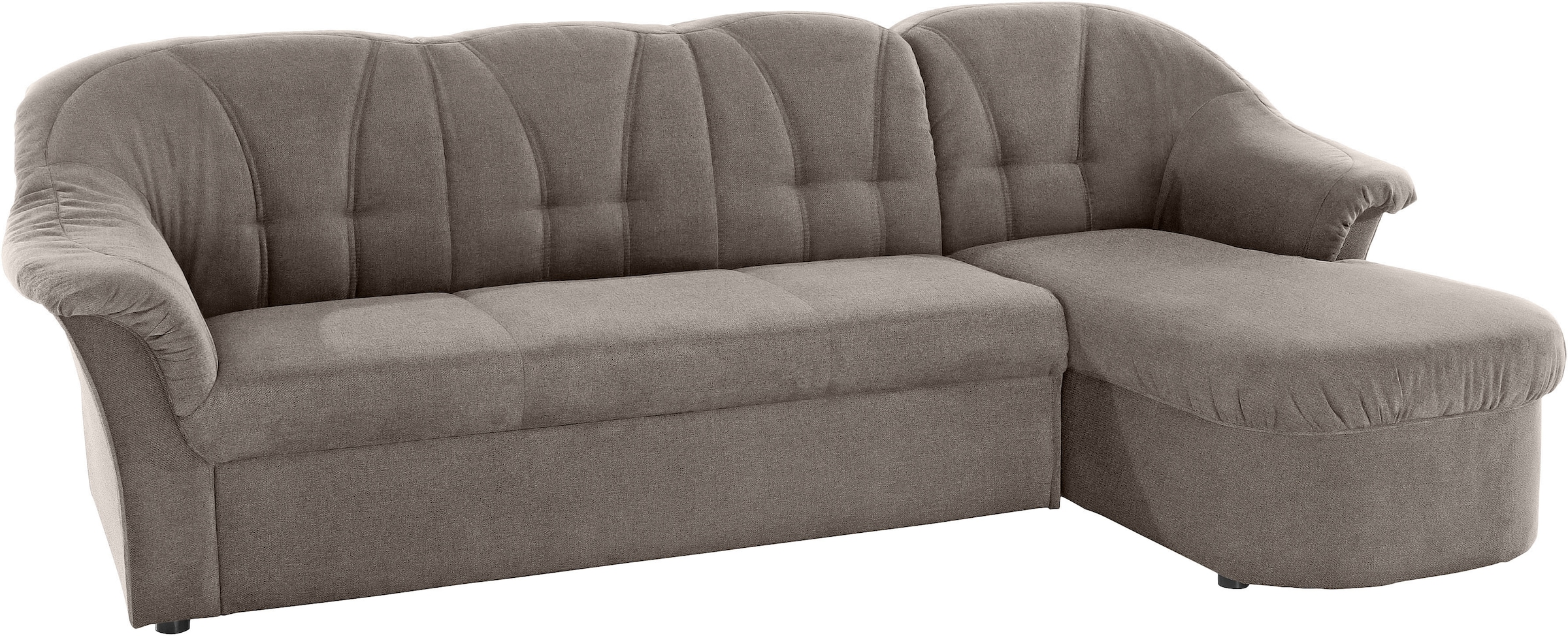 DOMO collection Ecksofa »Pegnitz, elegante Rückensteppung, komfortabel, L-Form«, wahlweise mit Bettfunktion