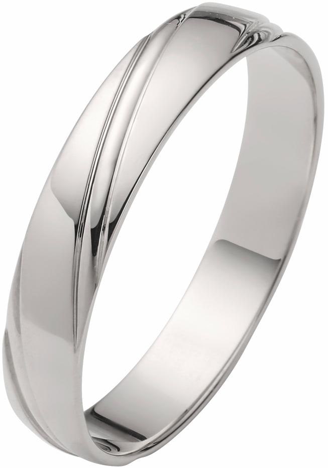 Trauring FIRETTI "Schmuck Geschenk Gold 375 Hochzeit Ehering "LIEBE" Gr. 22, weiß (weißgoldfarben), Fingerringe, Damen, 22, ohne Brillant, Weißgold 375, 4mm, Trauring, Made in Germany, wahlweise mit oder ohne Brillant